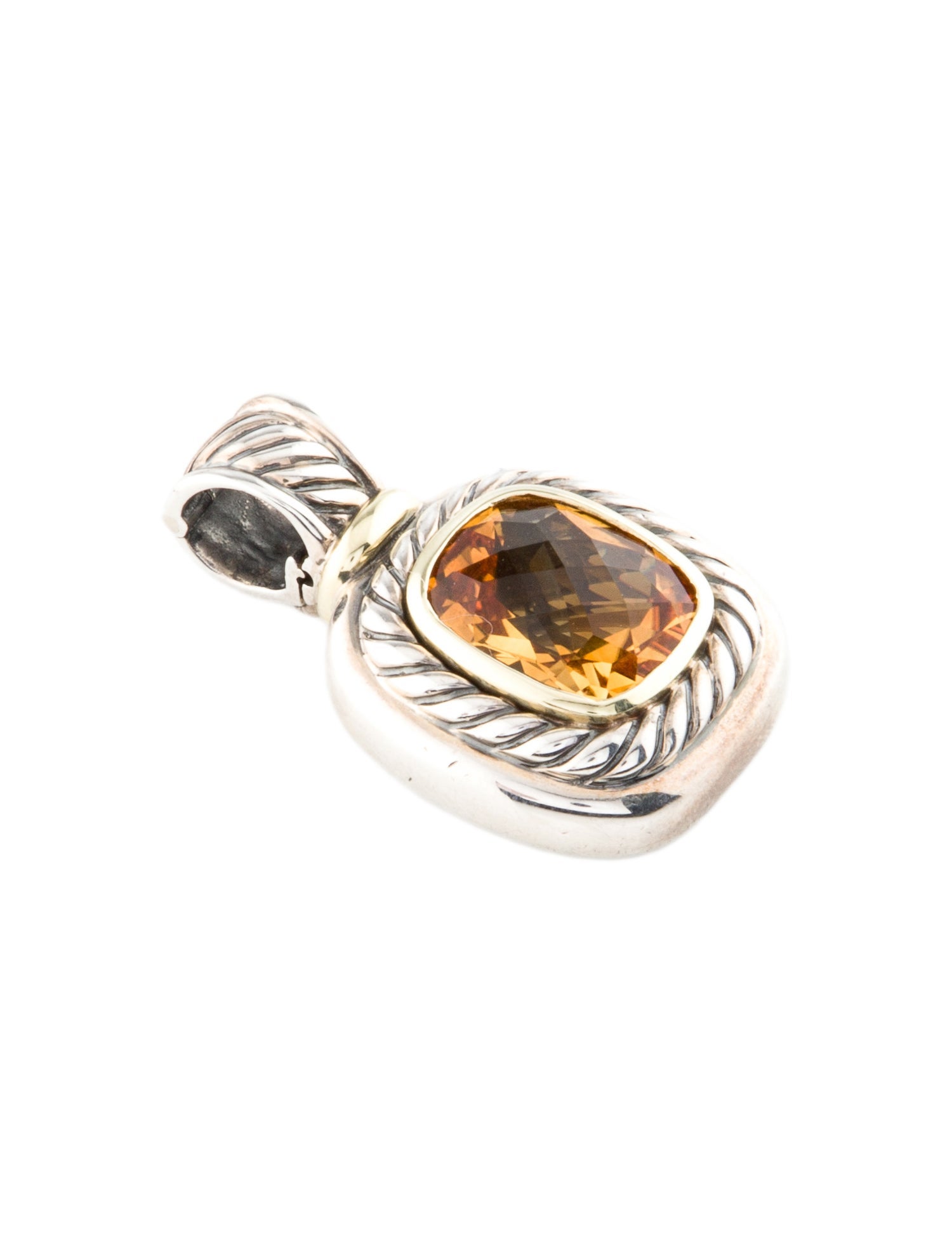 David Yurman Citrine Albion Enhancer Pendant