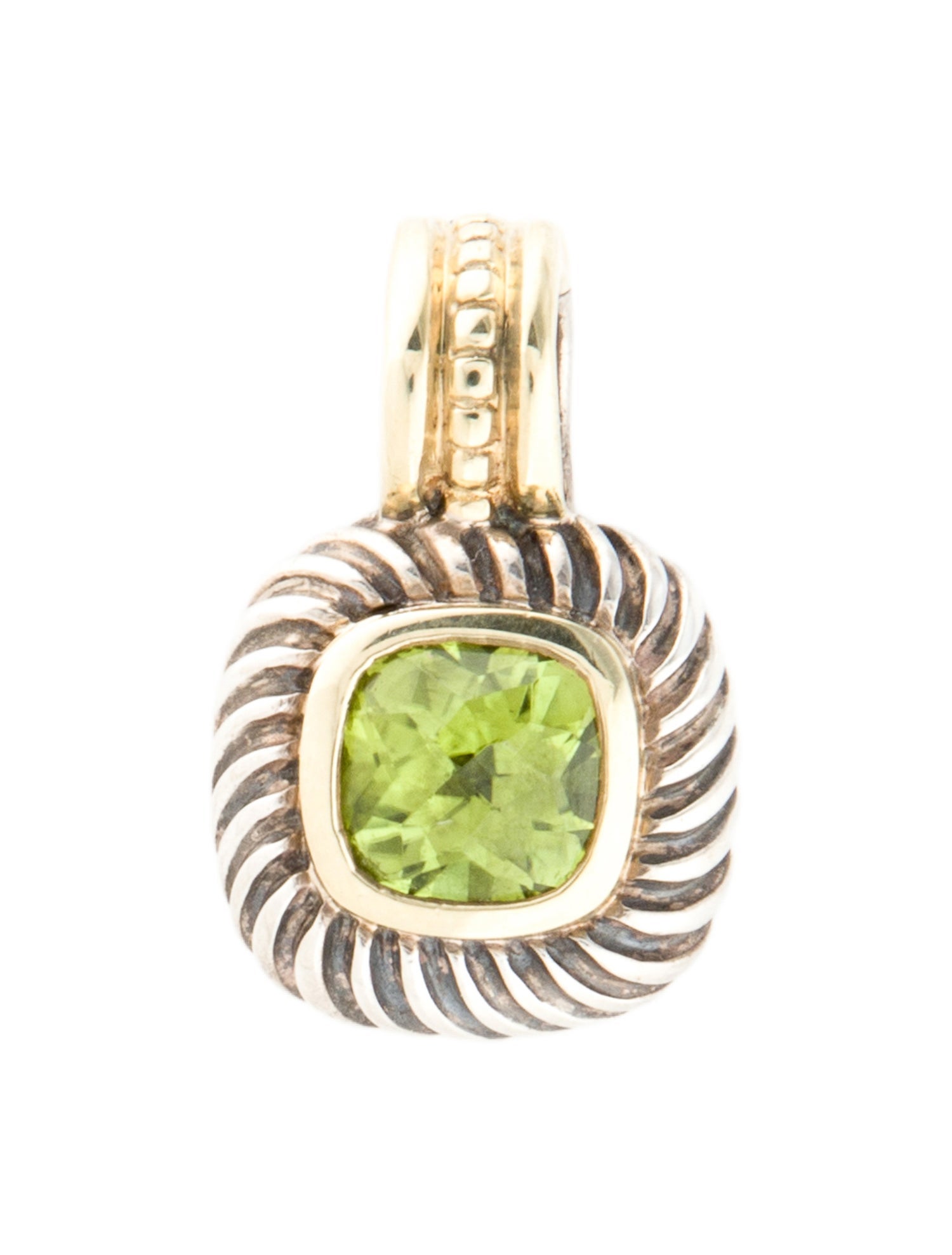 David Yurman Peridot Cable Enhancer Pendant