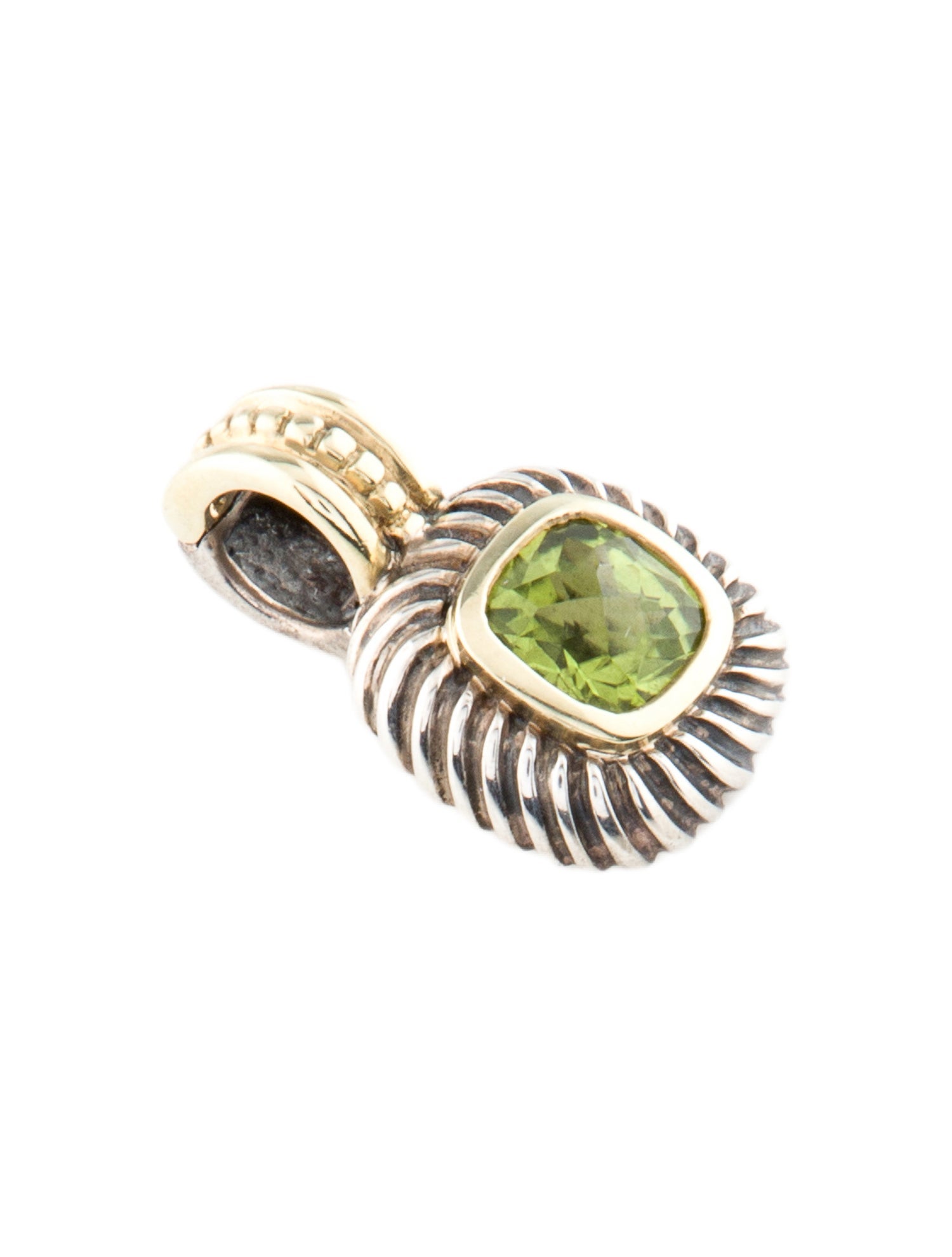 David Yurman Peridot Cable Enhancer Pendant
