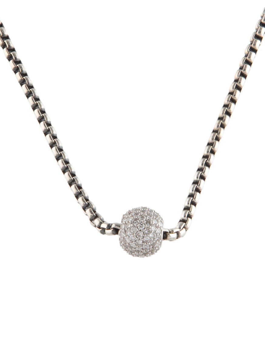 David Yurman Diamond Petite Pavé Ball Necklace
