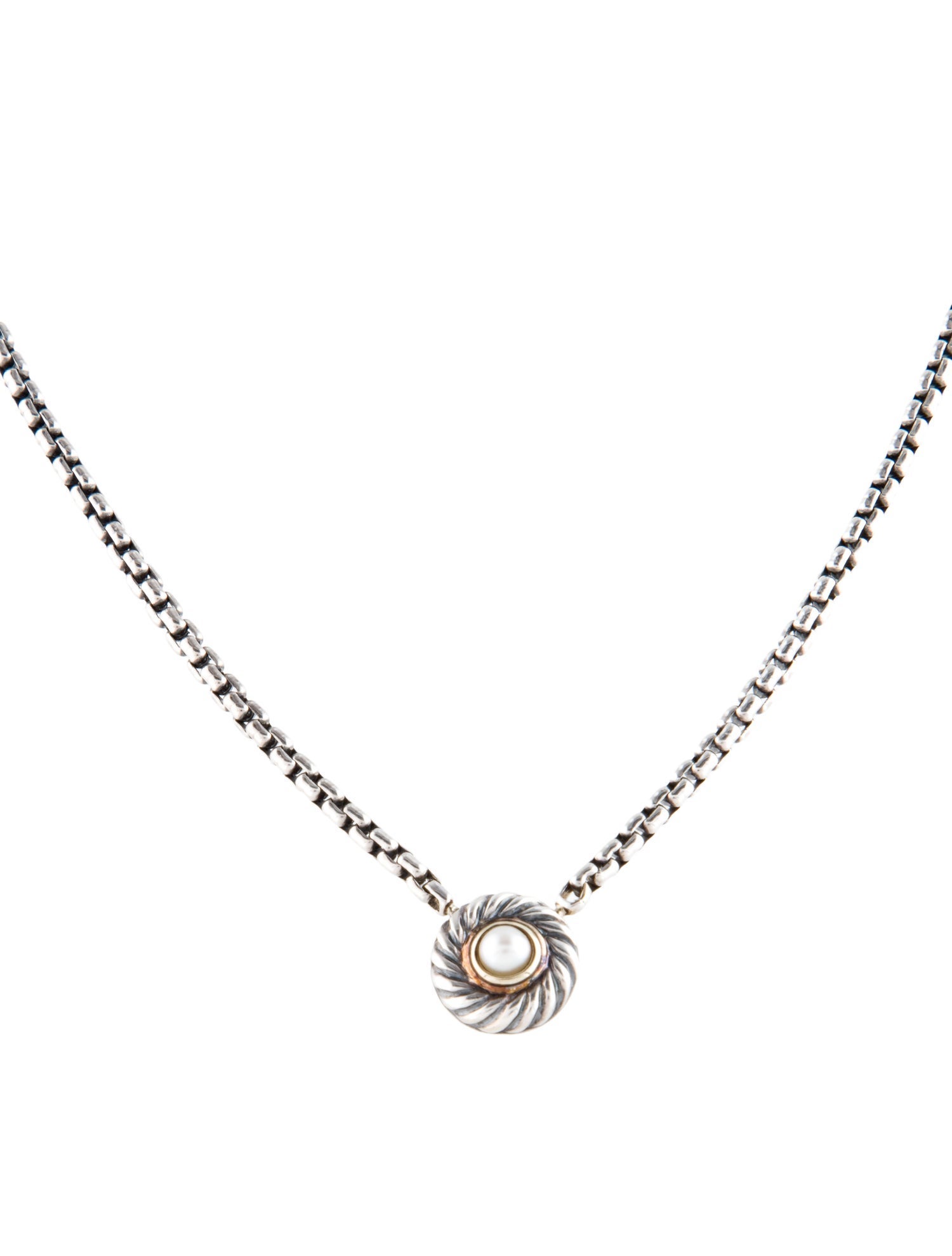 David Yurman Pearl Cookie Pendant Necklace