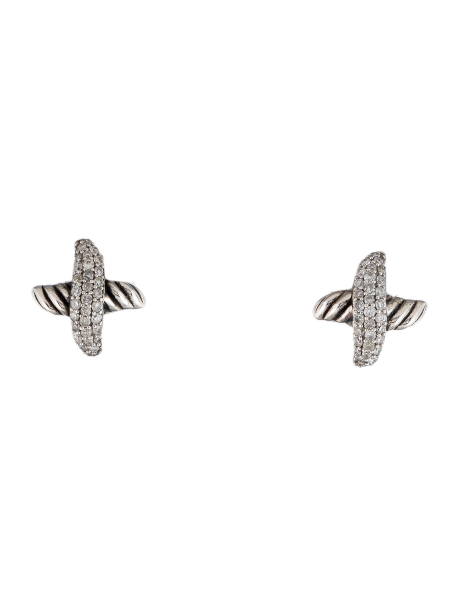 David Yurman Diamond X Studs