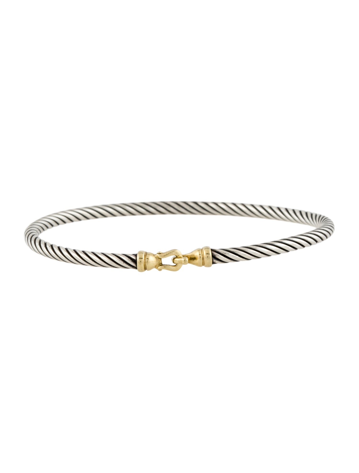 David Yurman Two-Tone Buckle Classic Cable Bracelet