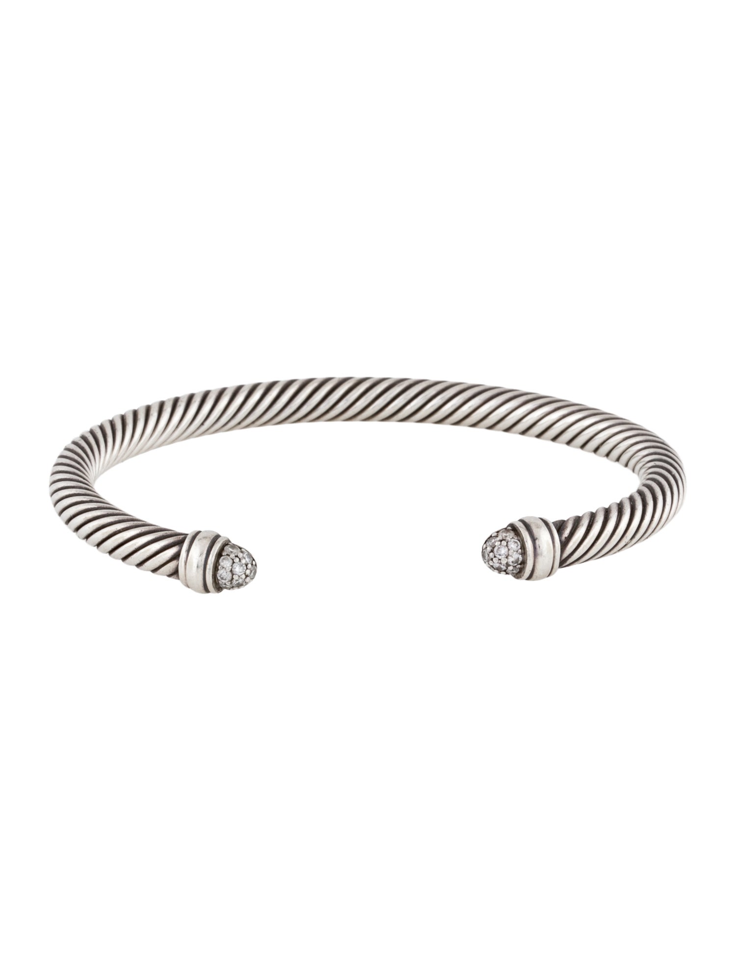 David Yurman Diamond Dome Classic Cable Bracelet