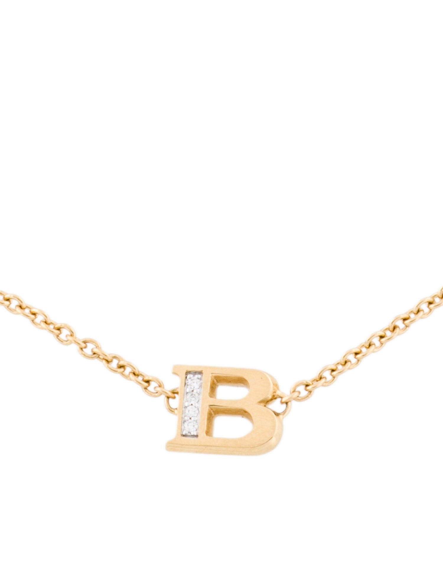 David Yurman 18K Diamond 'B' Chain Bracelet