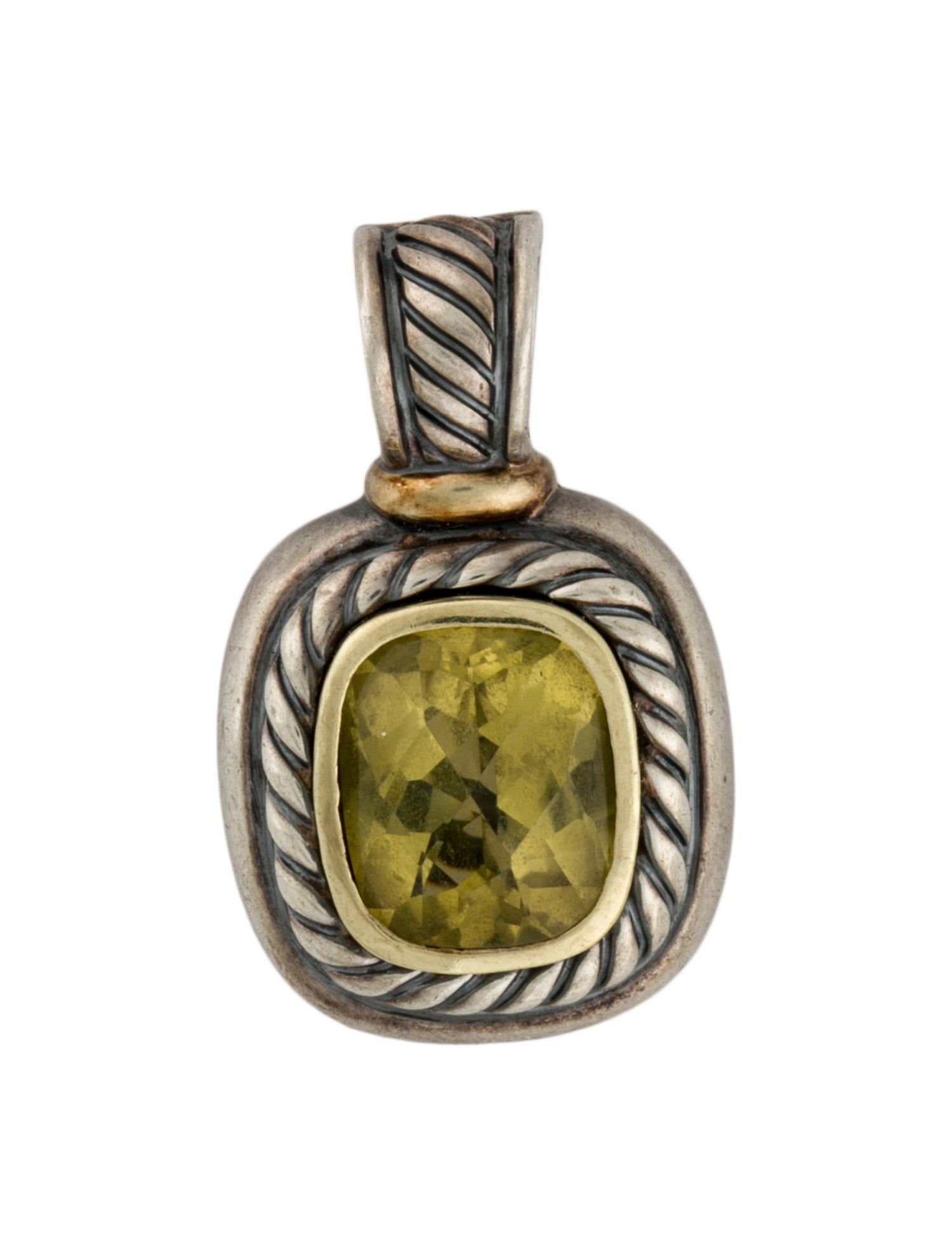 David Yurman Two-Tone Quartz Albion Pendant