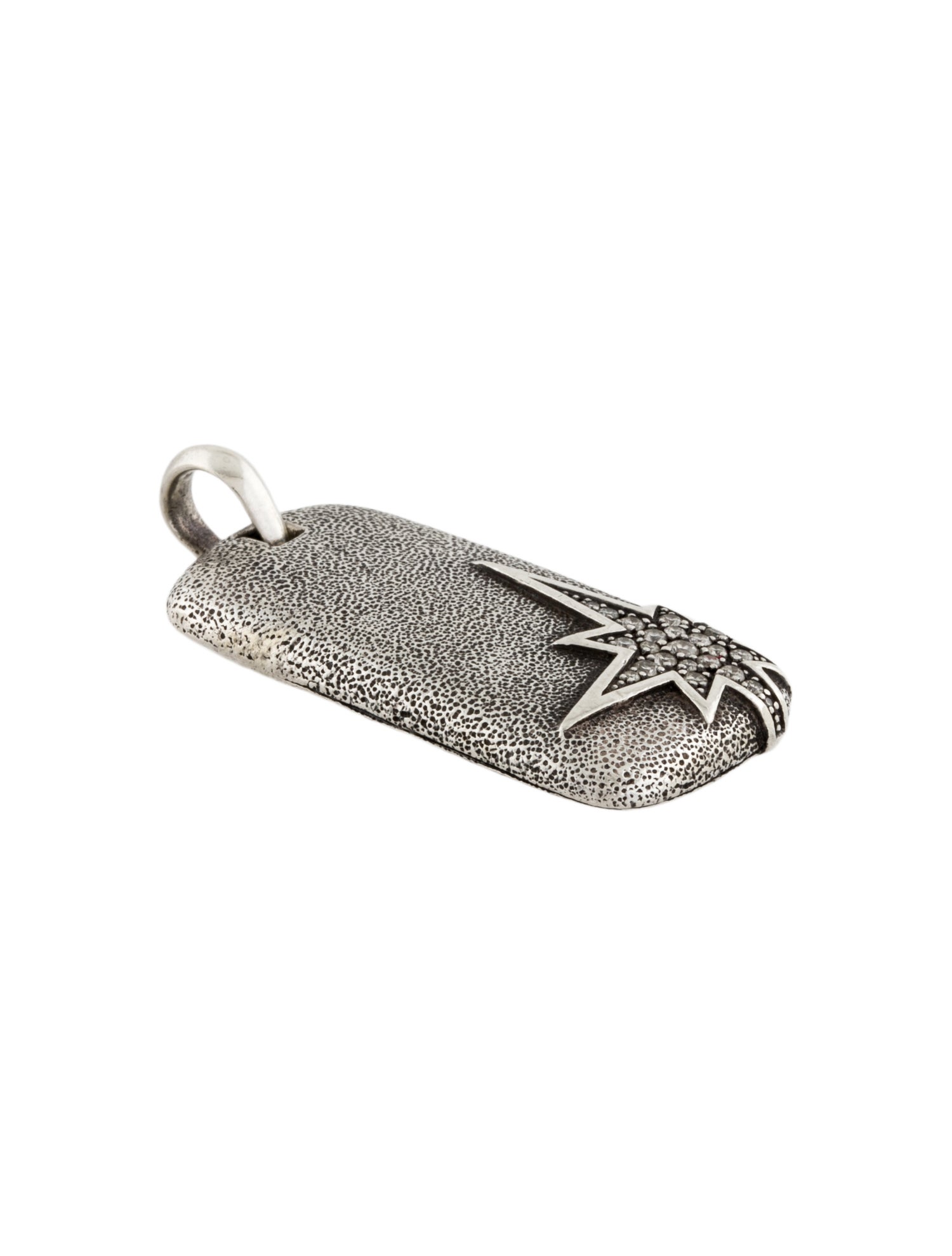 David Yurman Diamond Maritime North Star Dog Tag Pendant