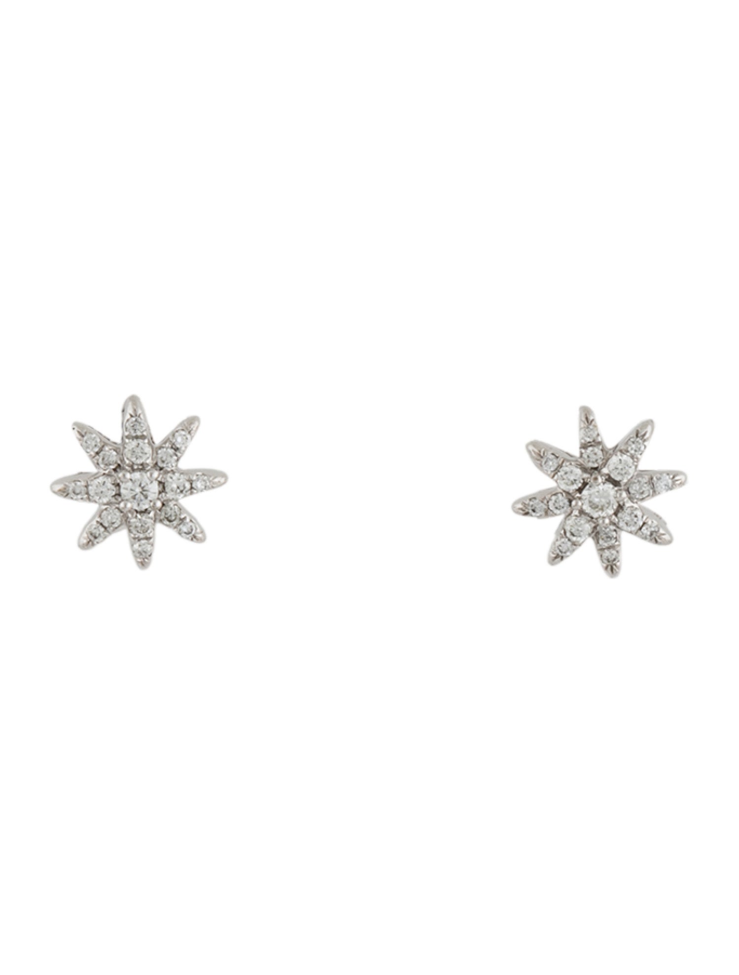 David Yurman 18K Diamond Petite Starburst Stud Earrings
