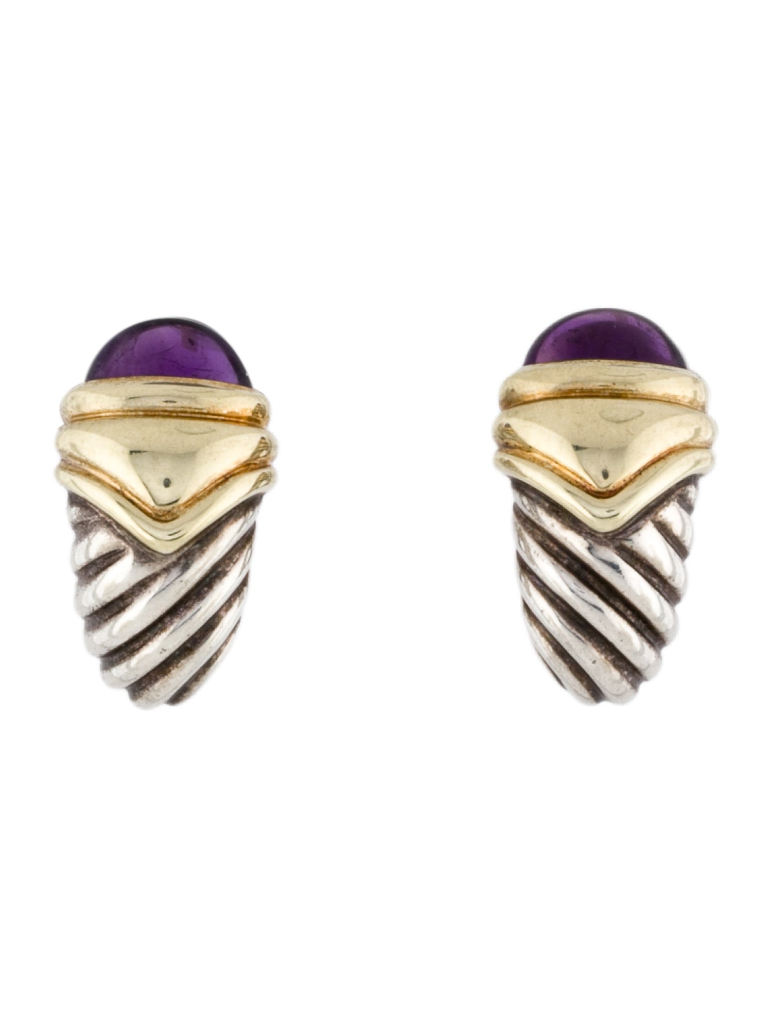 David Yurman Amethyst Shrimp Earclips