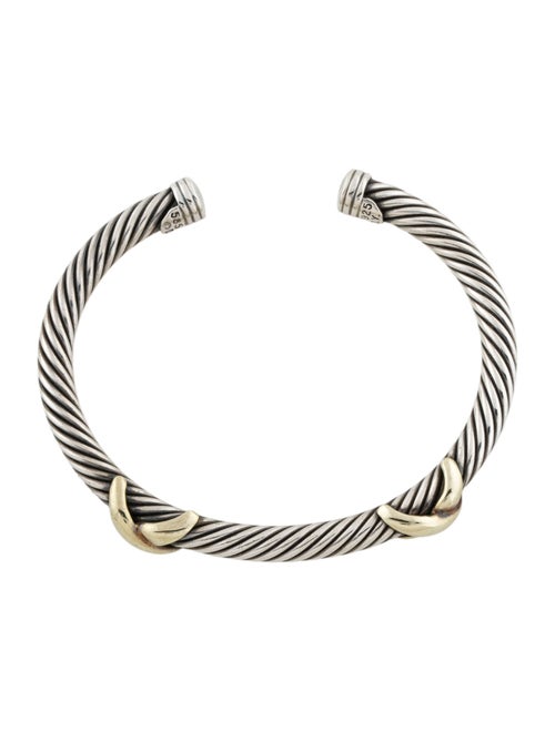 David Yurman Two-Tone Double X Cuff Bracelet