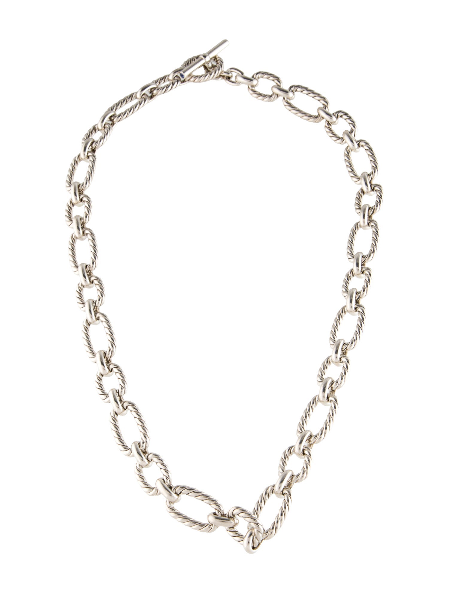 David Yurman Sapphire Cushion Link Chain Necklace