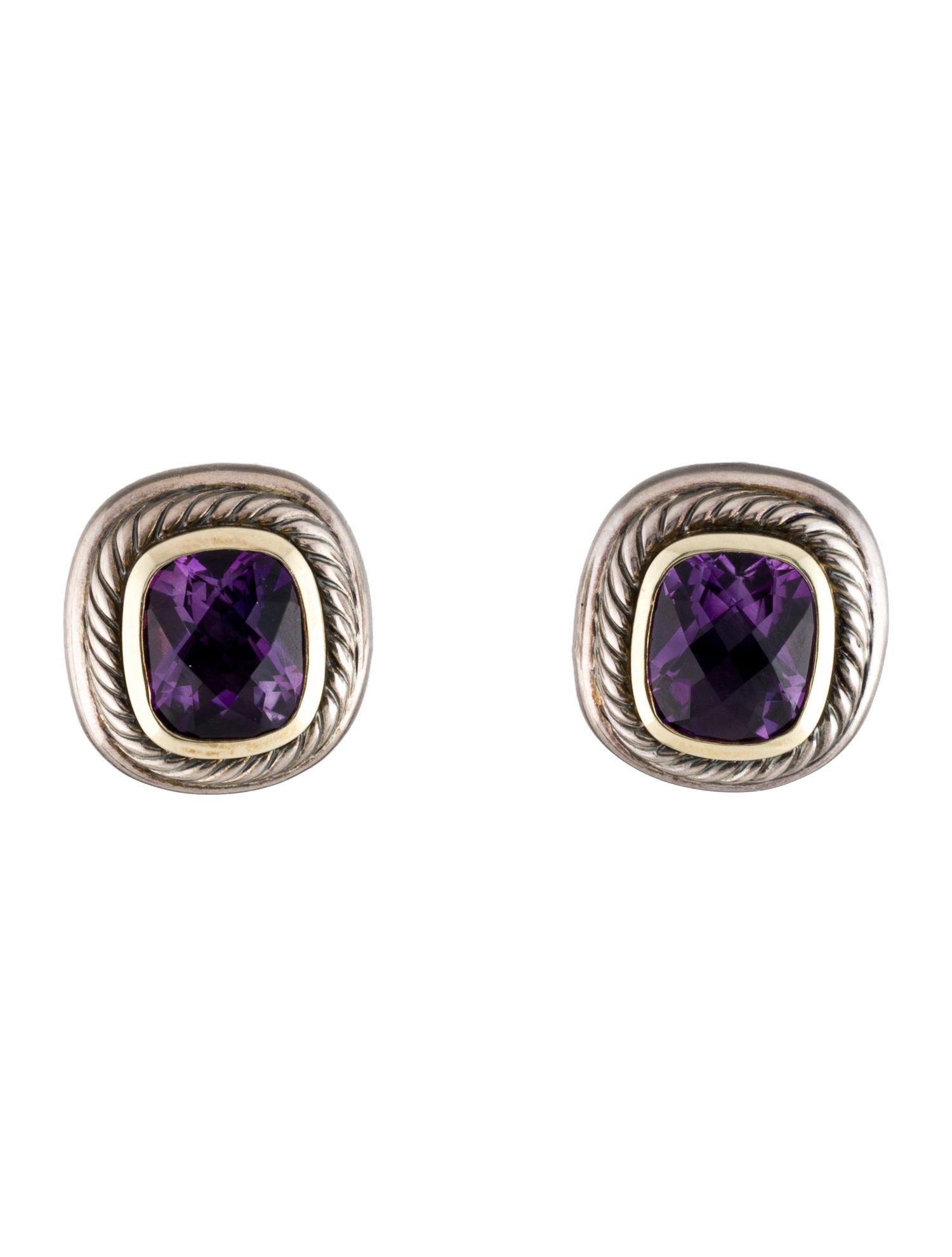 David Yurman Amethyst Albion Earclips