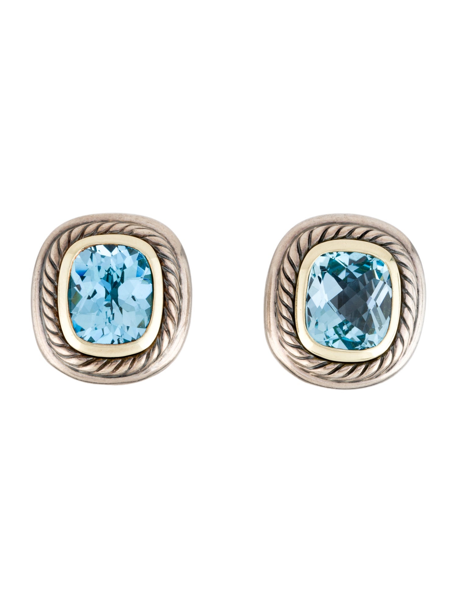 David Yurman Blue Topaz Albion Earrings