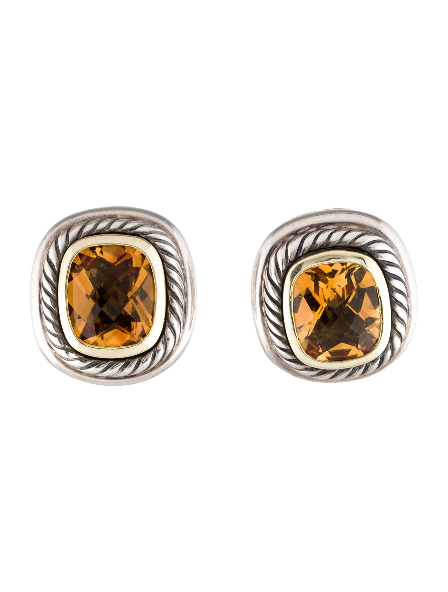 David Yurman Citrine Albion Earclips