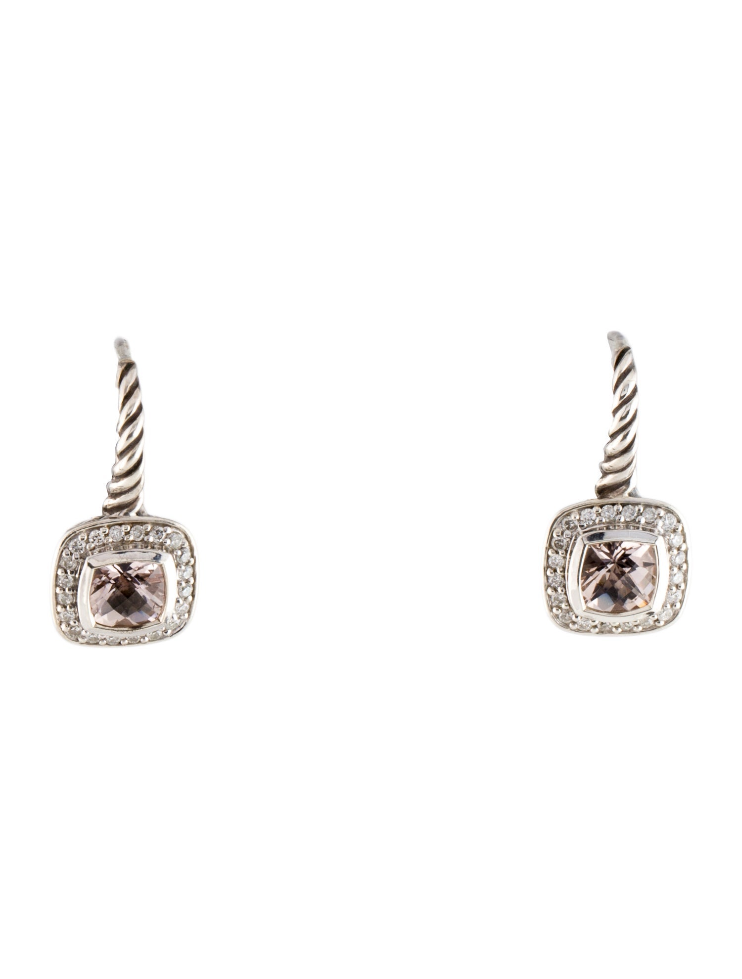 David Yurman Morganite & Diamond Albion Drop Earrings