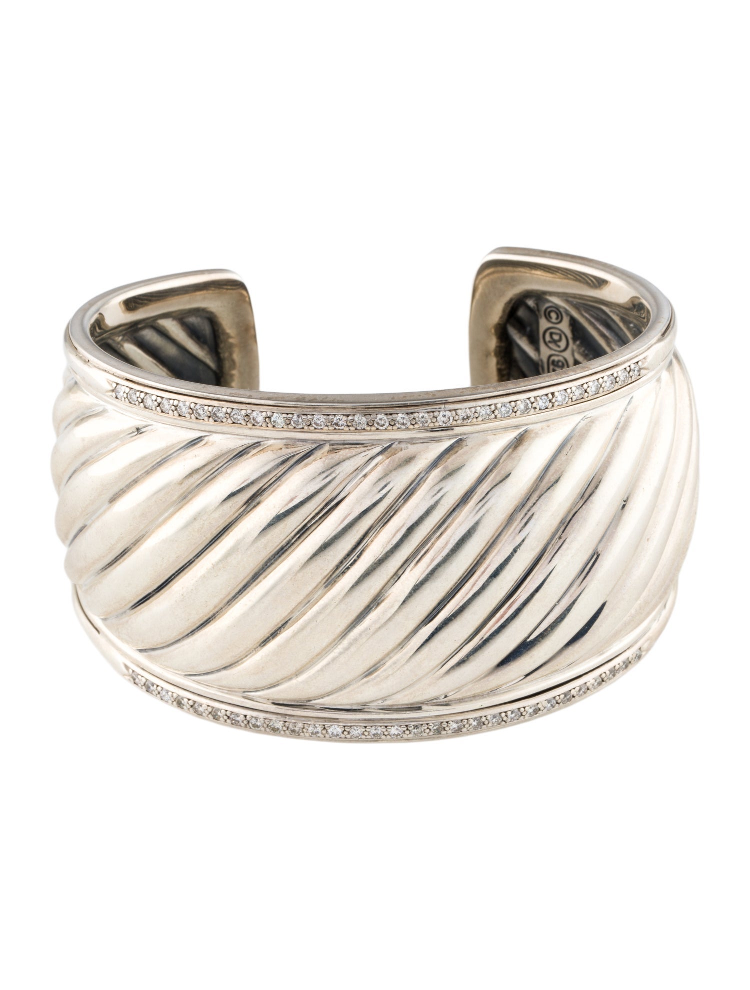 David Yurman Diamond Sculpted Cable Cuff