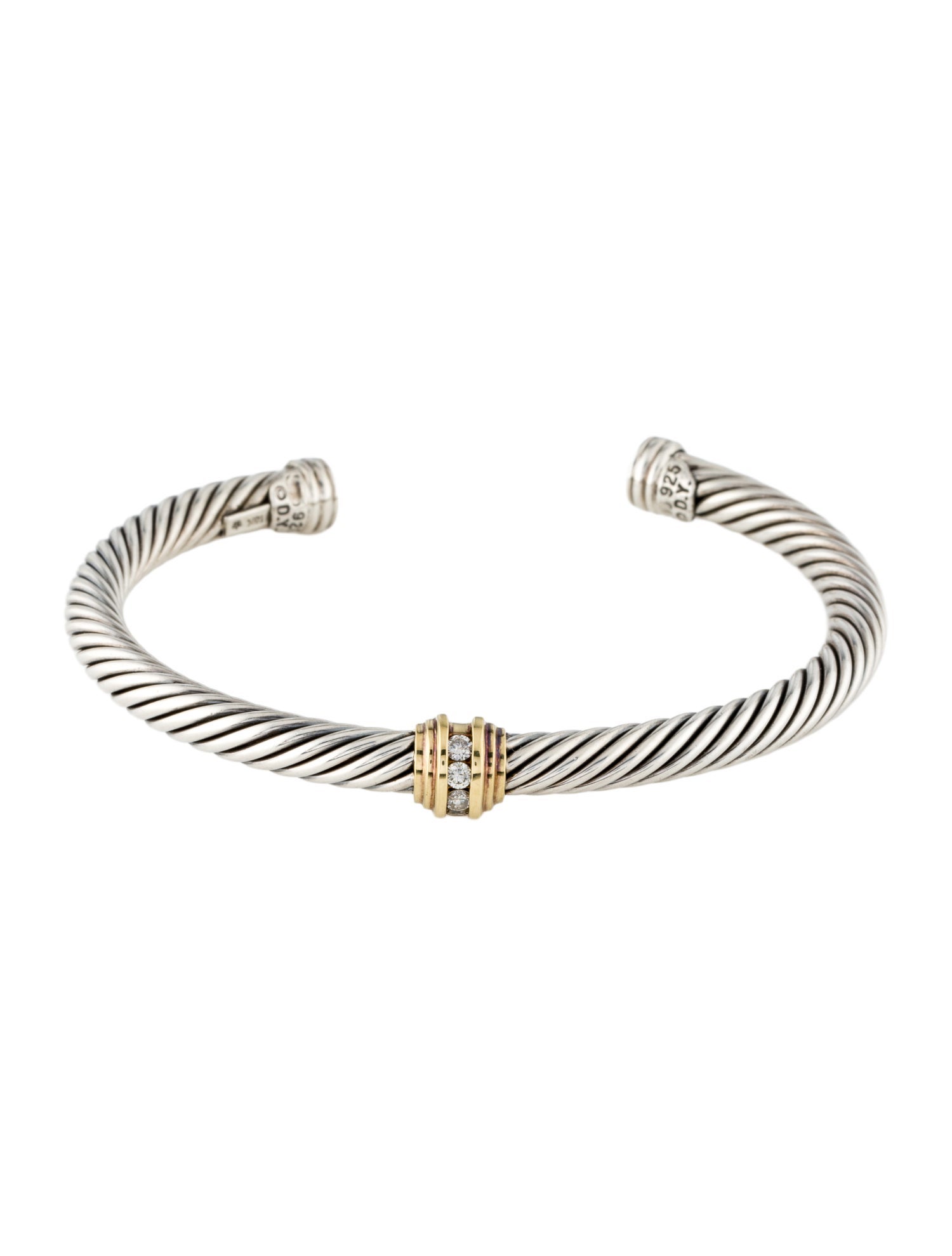 David Yurman Diamond Cable Cuff