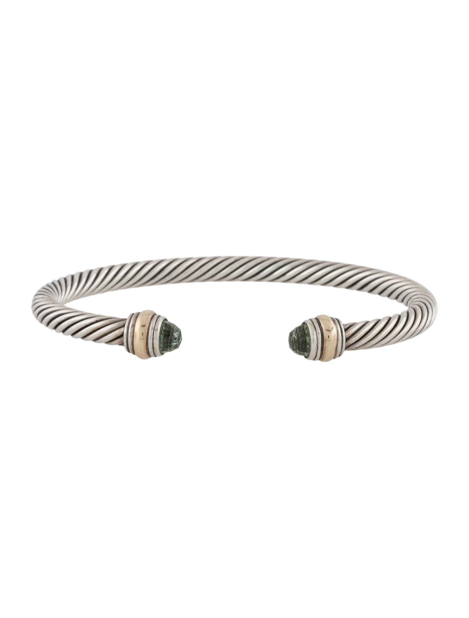 David Yurman Prasiolite & Diamond Classic Cable Bracelet