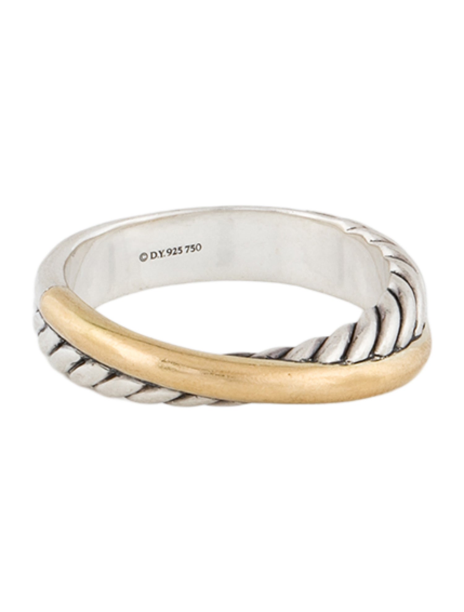 David Yurman Two-Tone Crossover Band