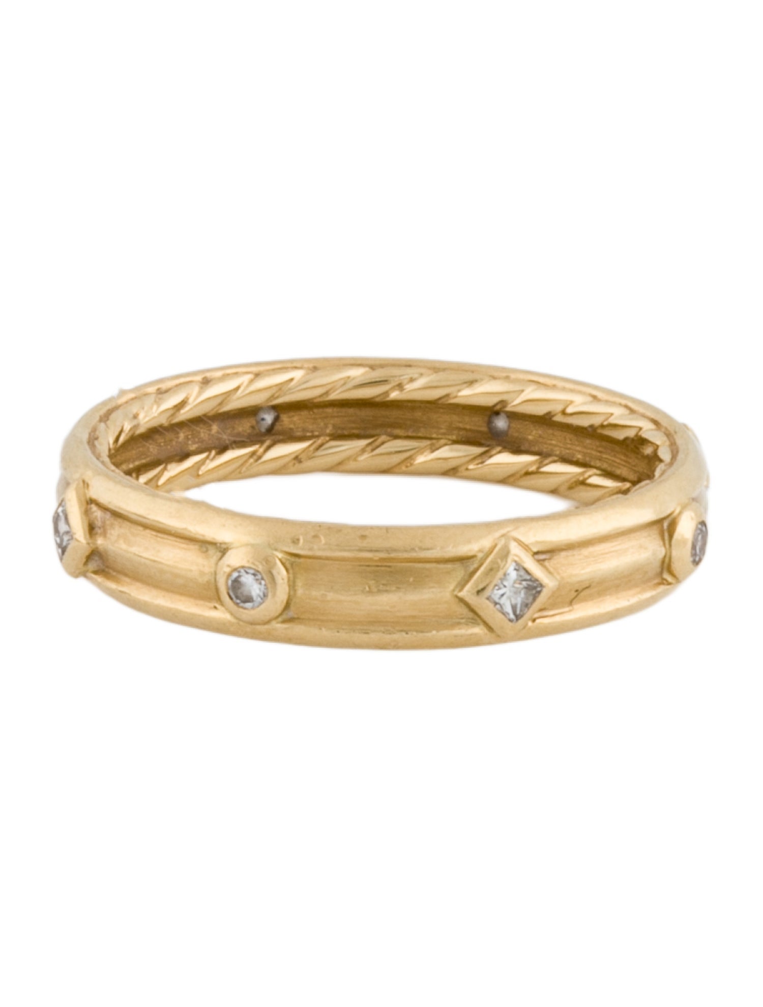 David Yurman 18K Diamond Modern Renaissance Band Ring