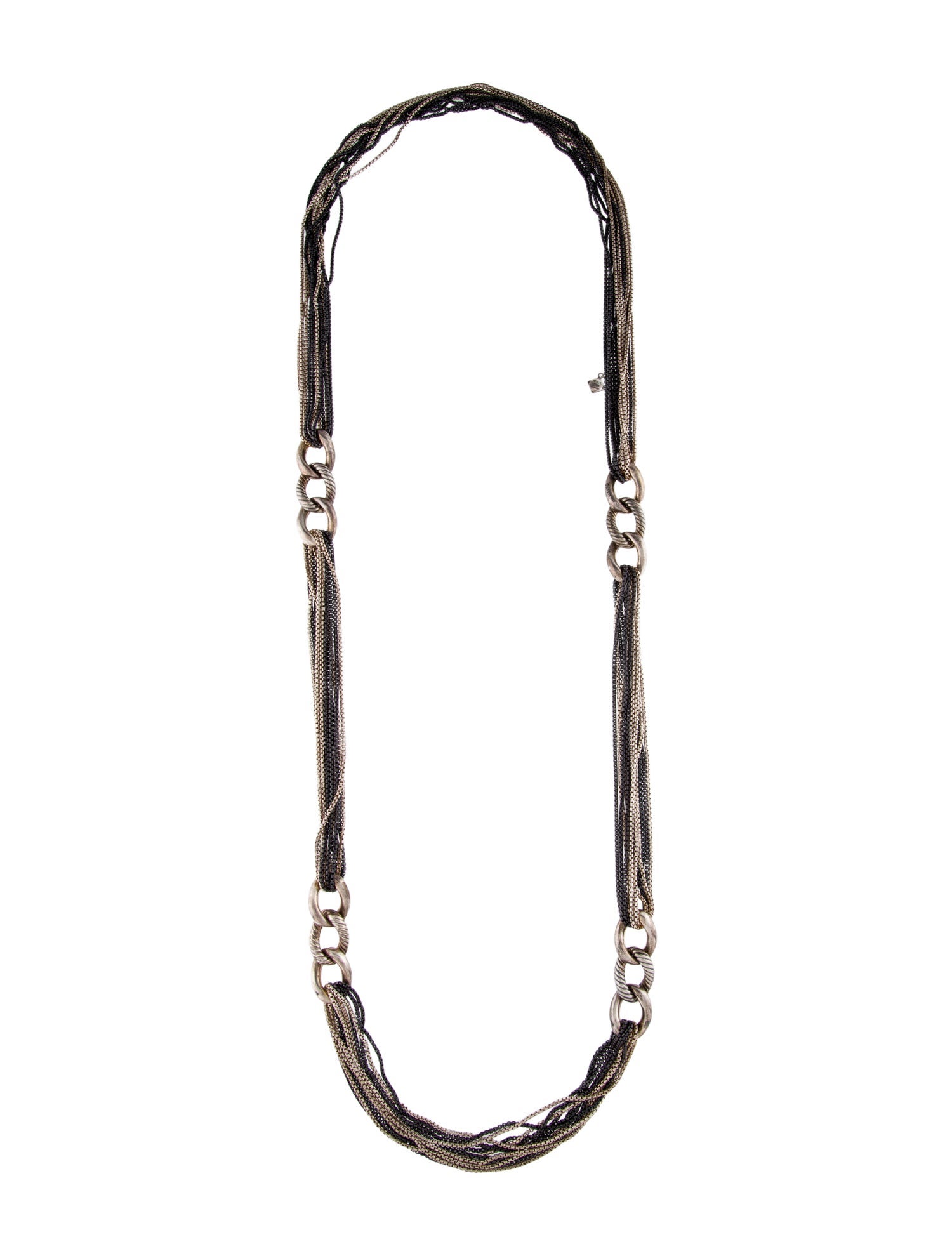 David Yurman Multistrand Curb Chain Link Necklace