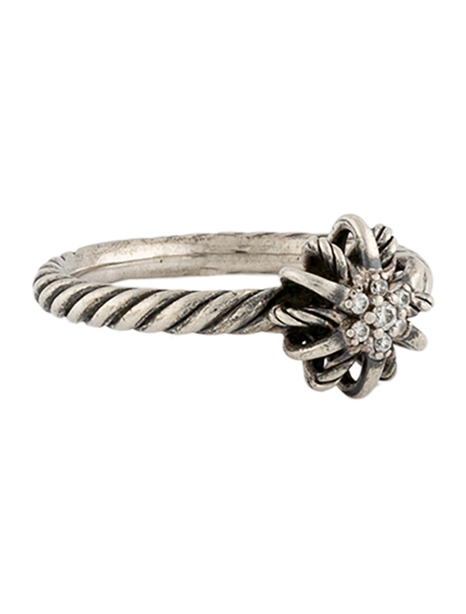 David Yurman Diamond Petite Starburst Cocktail Ring