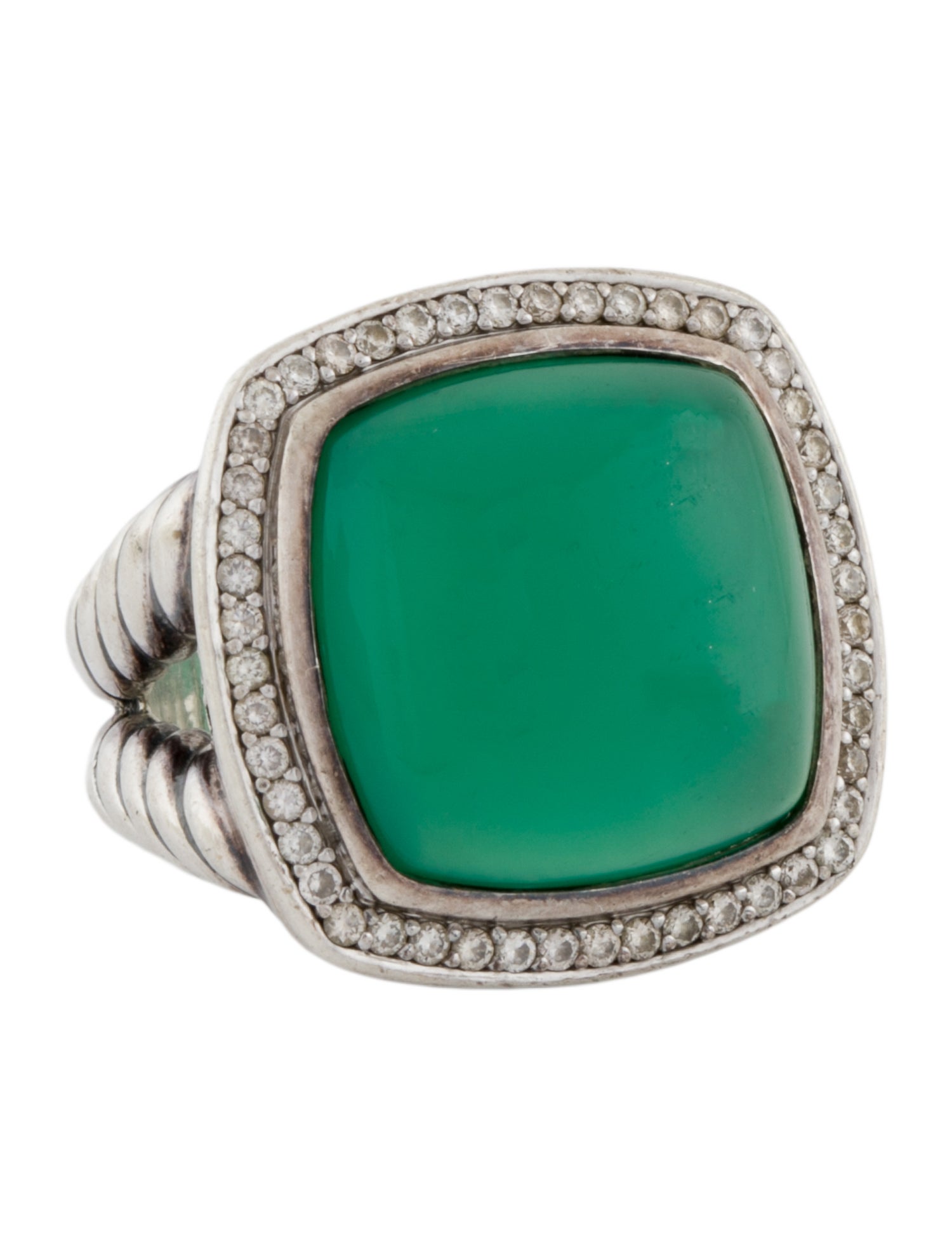 David Yurman Chalcedony & Diamond Albion Cocktail Ring