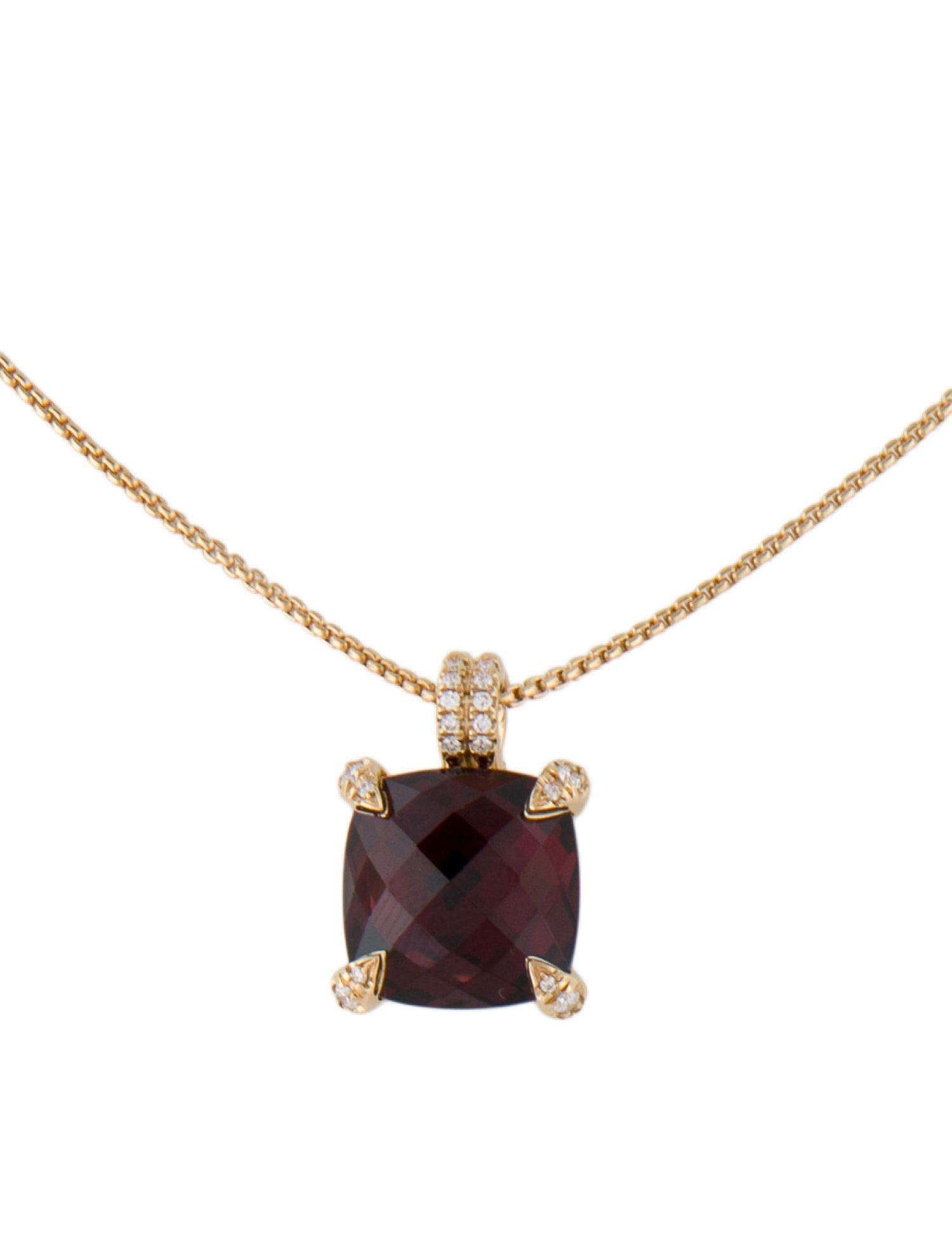 David Yurman 18K Garnet & Diamond Chatelaine® Pendant Necklace