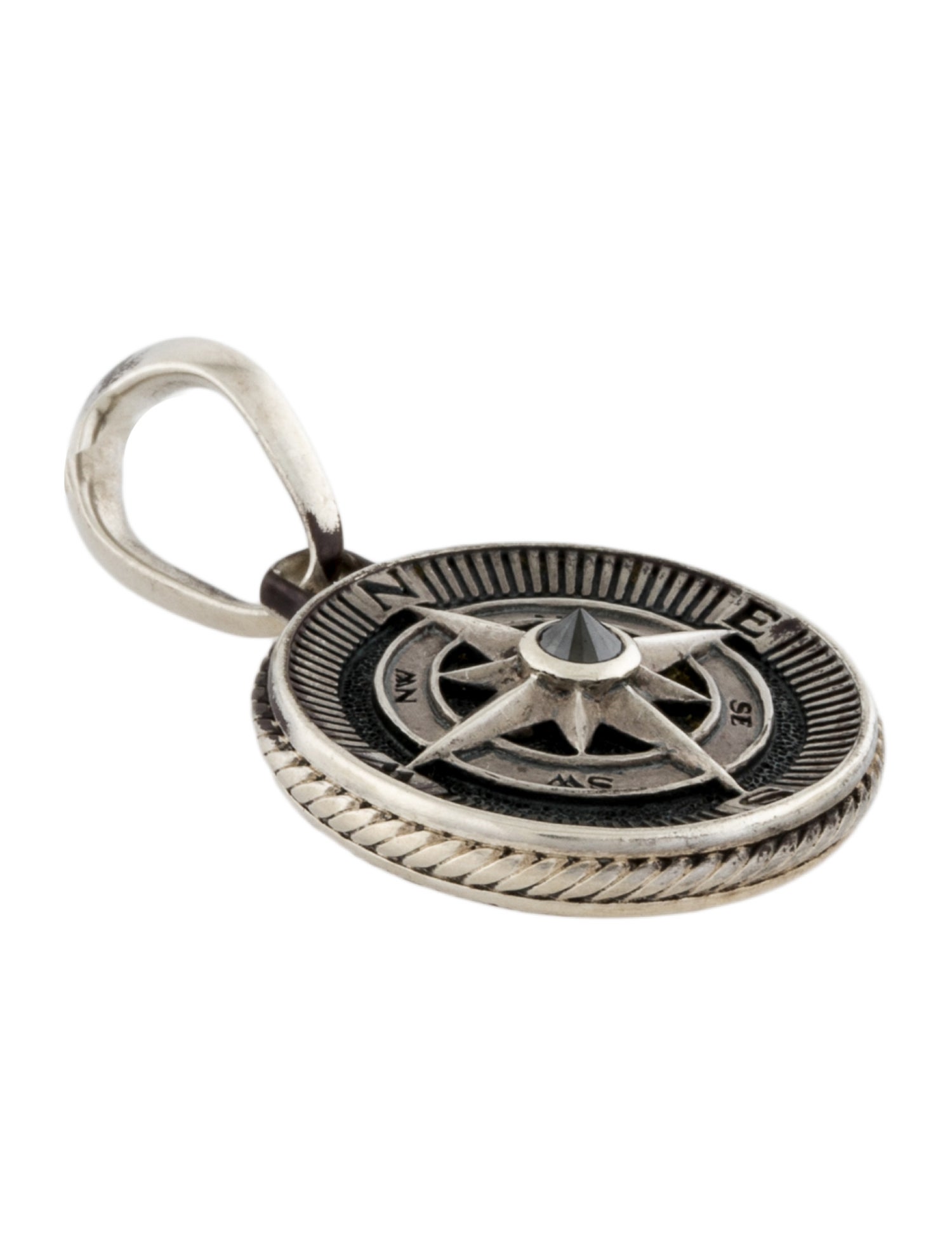 David Yurman Diamond Maritime Compass Amulet