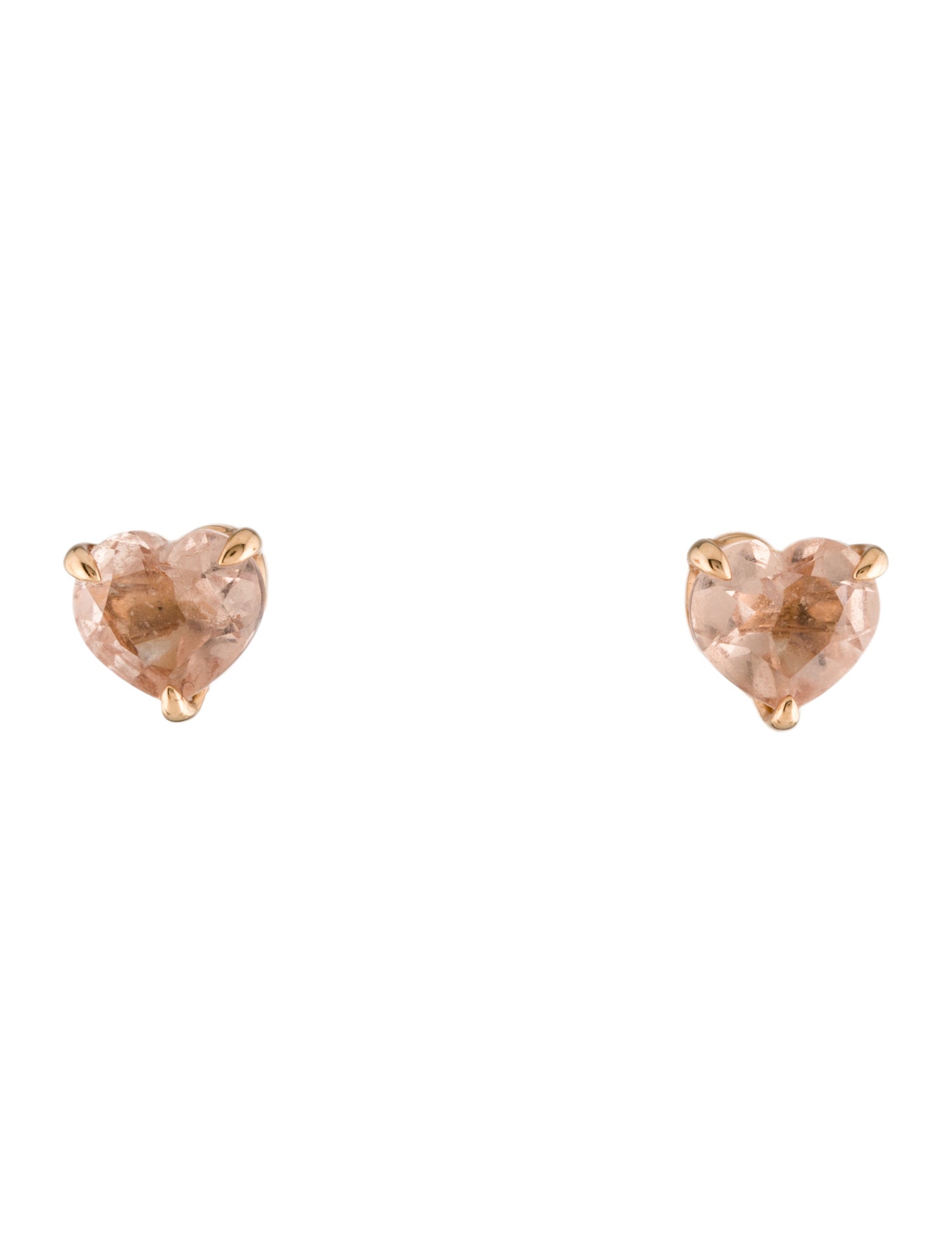 David Yurman 18K Morganite Heart Chatelaine Studs