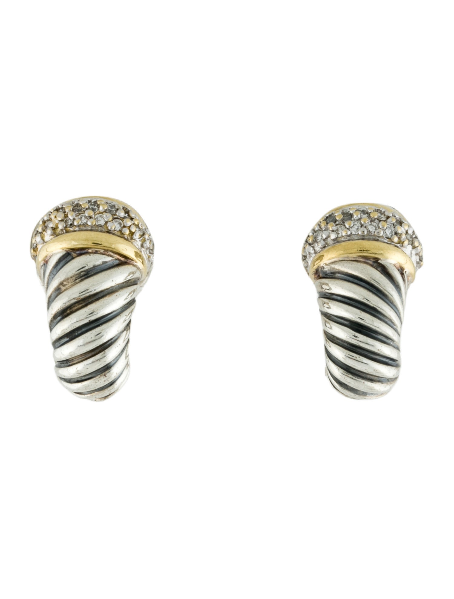 David Yurman Vintage Diamond Earclips