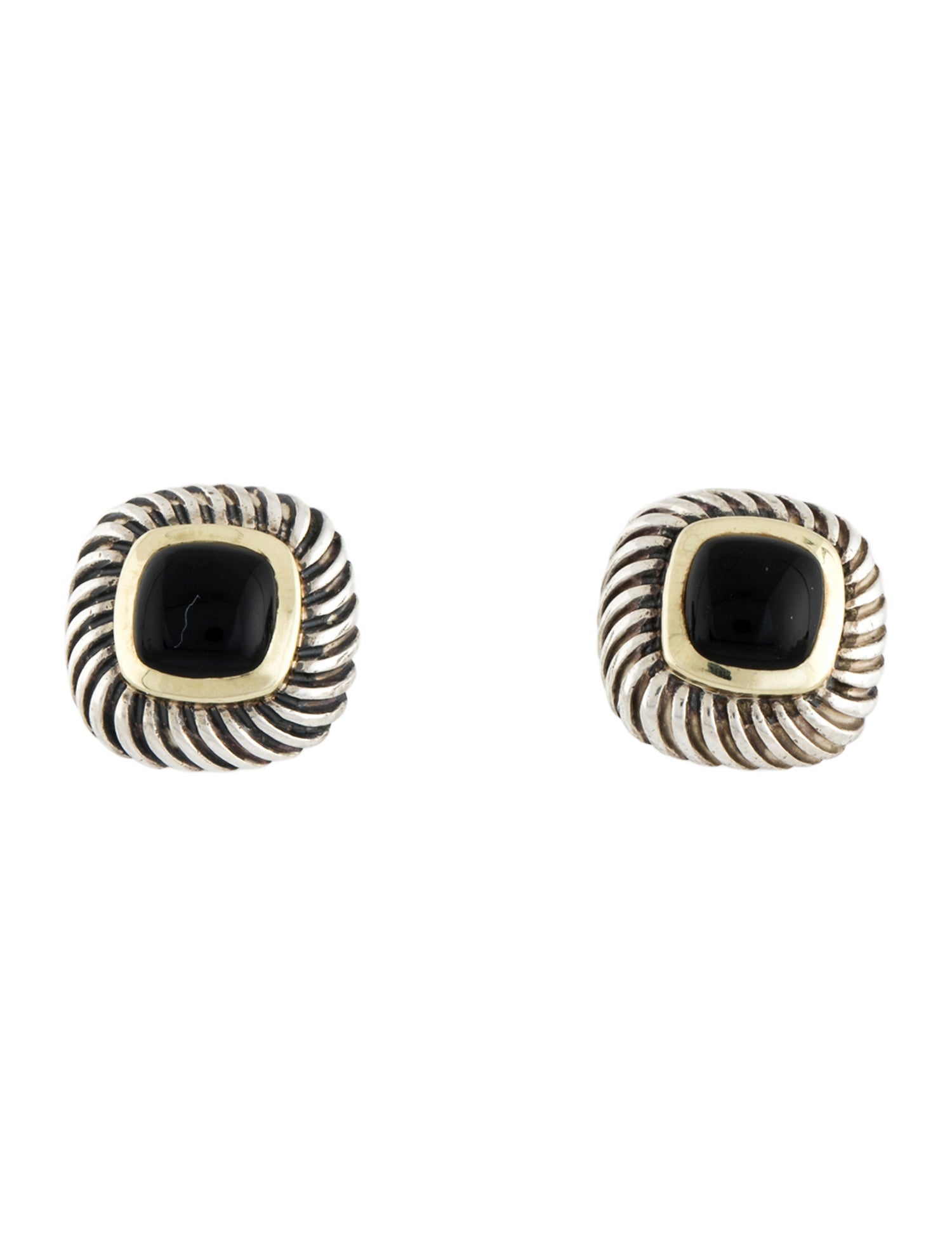 David Yurman Onyx Albion Stud Earrings