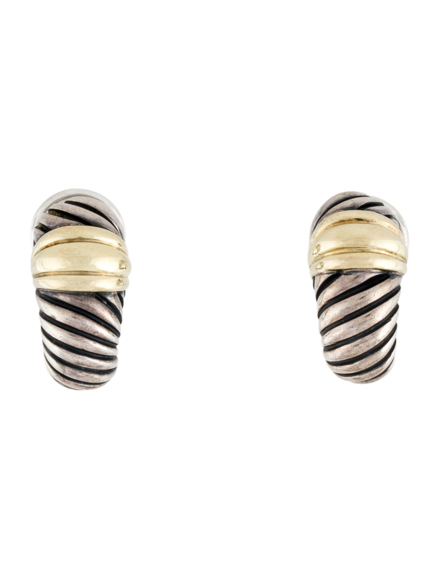 David Yurman Two-Tone Shrimp Earclips