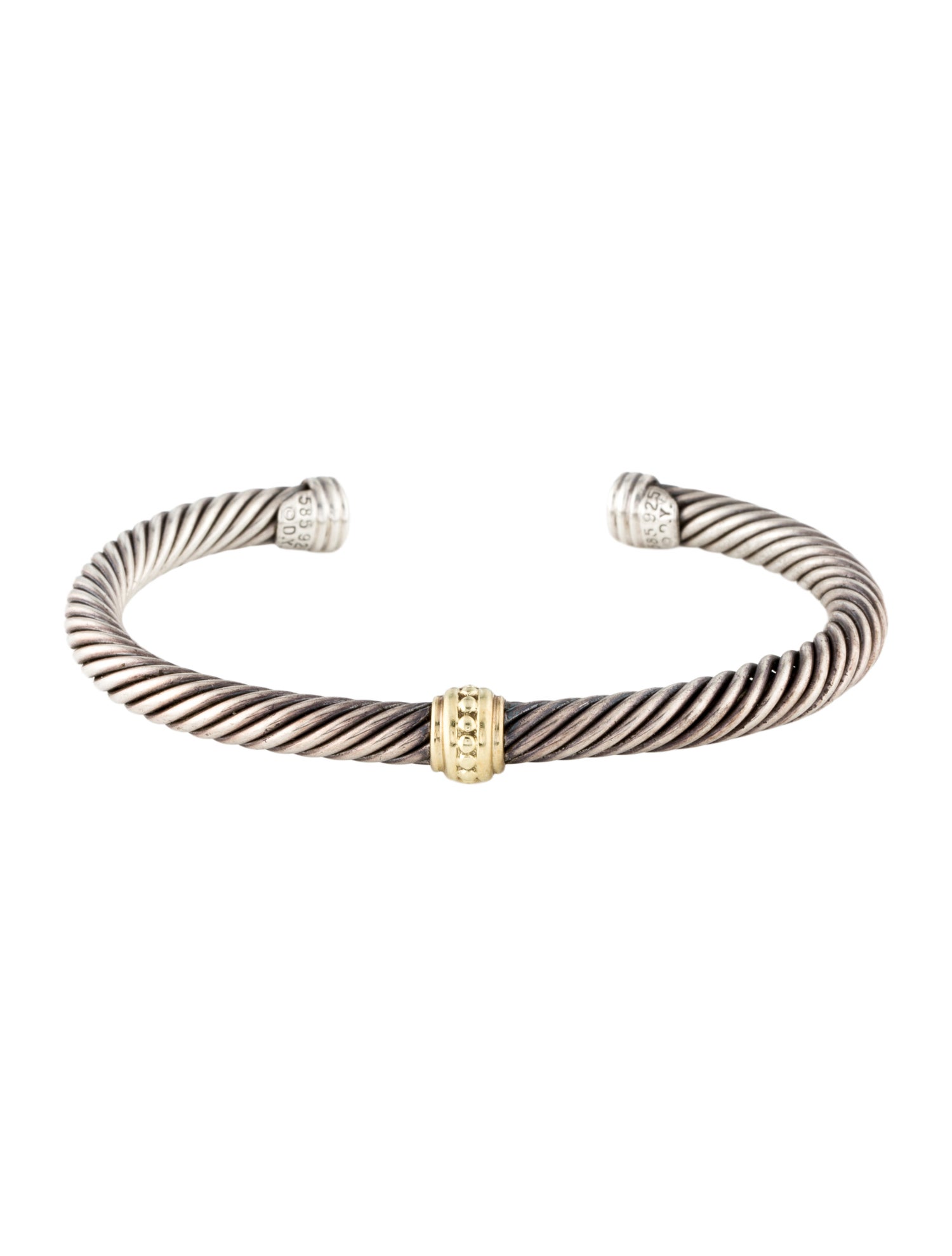 David Yurman Two-Tone Cable Classic Cuff Bracelet