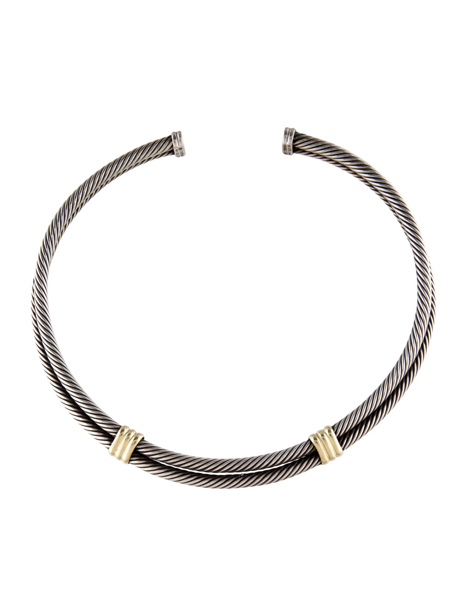 David Yurman Two-Tone Cable Collar Necklace