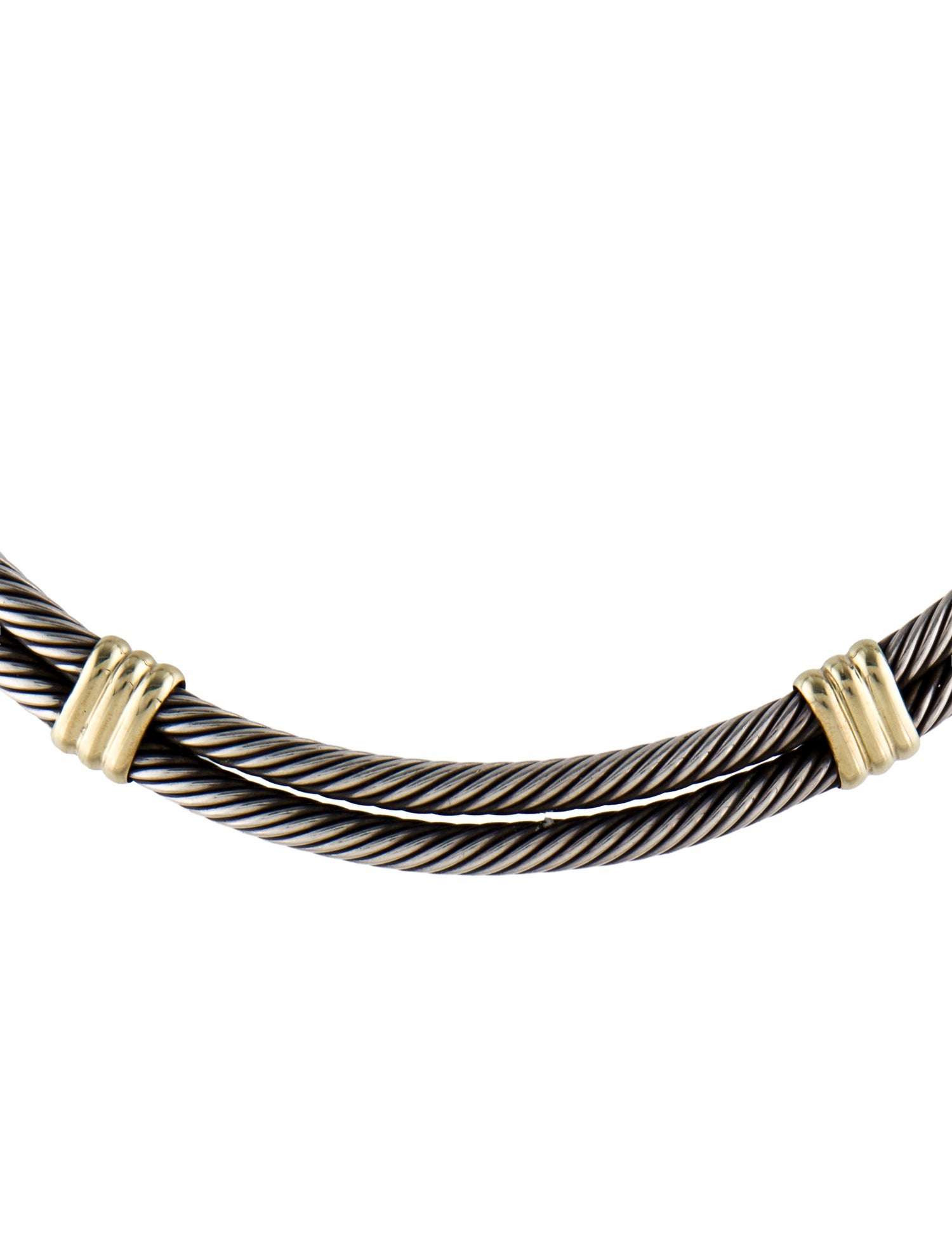 David Yurman Two-Tone Cable Collar Necklace