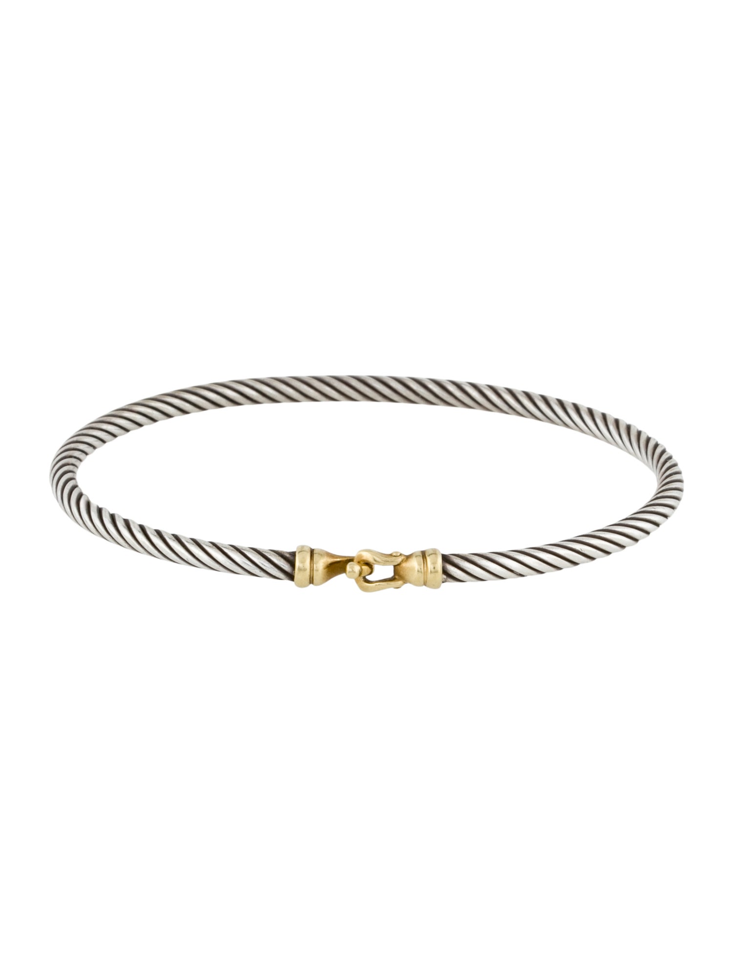 David Yurman Two-Tone Buckle Classic Cable Bracelet