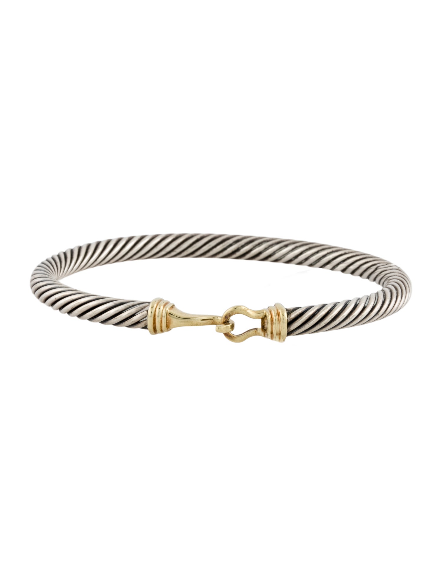 David Yurman Two-Tone Buckle Classic Cable Bracelet