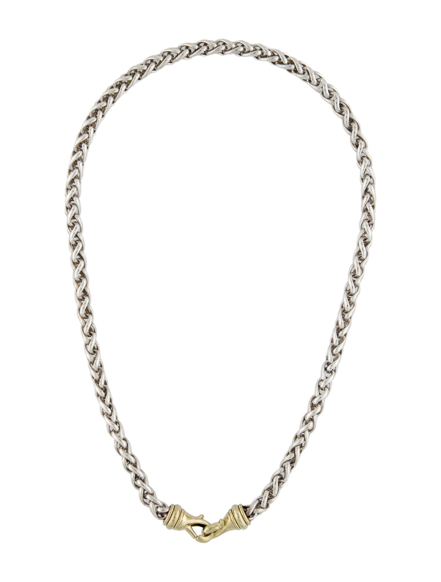 David Yurman Two-Tone Wheat Chain Necklace