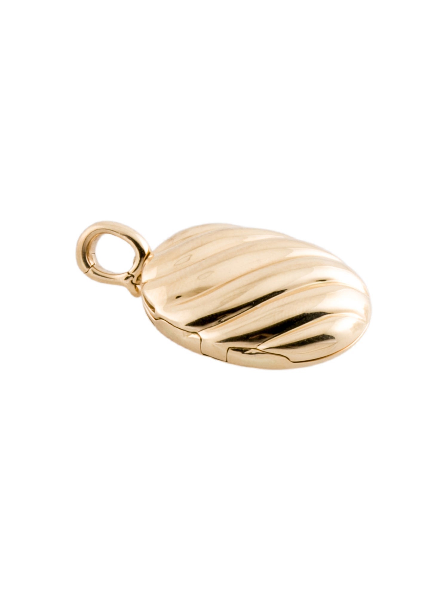 David Yurman 18K Sculpted Cable Oval Enhancer Locket