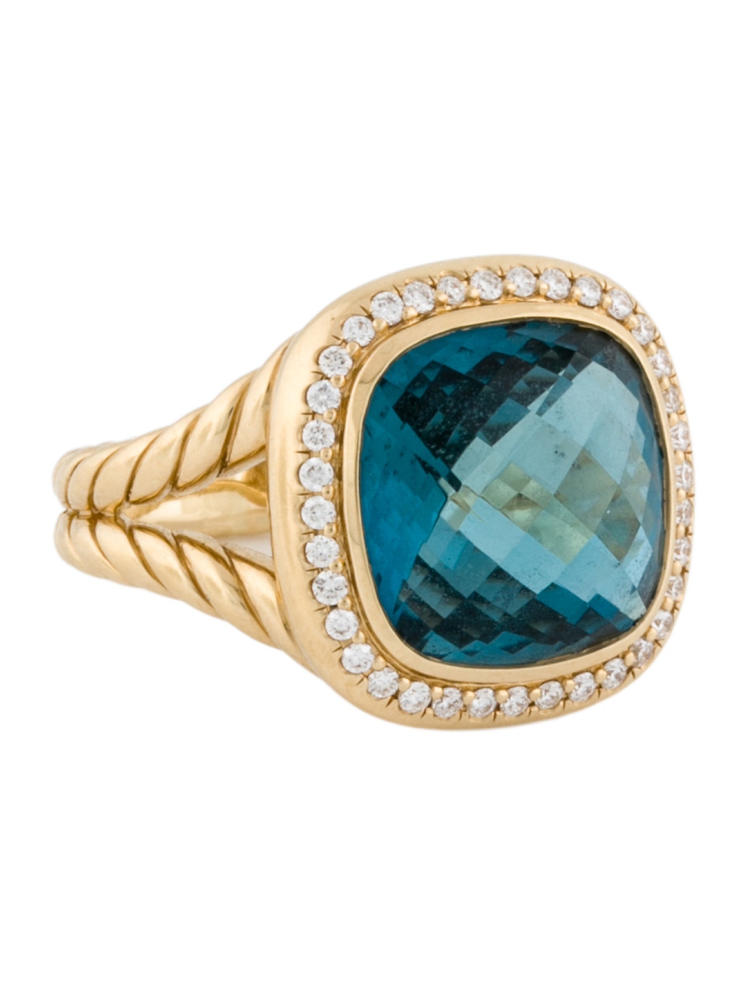 David Yurman 18K Topaz & Diamond Albion® Ring