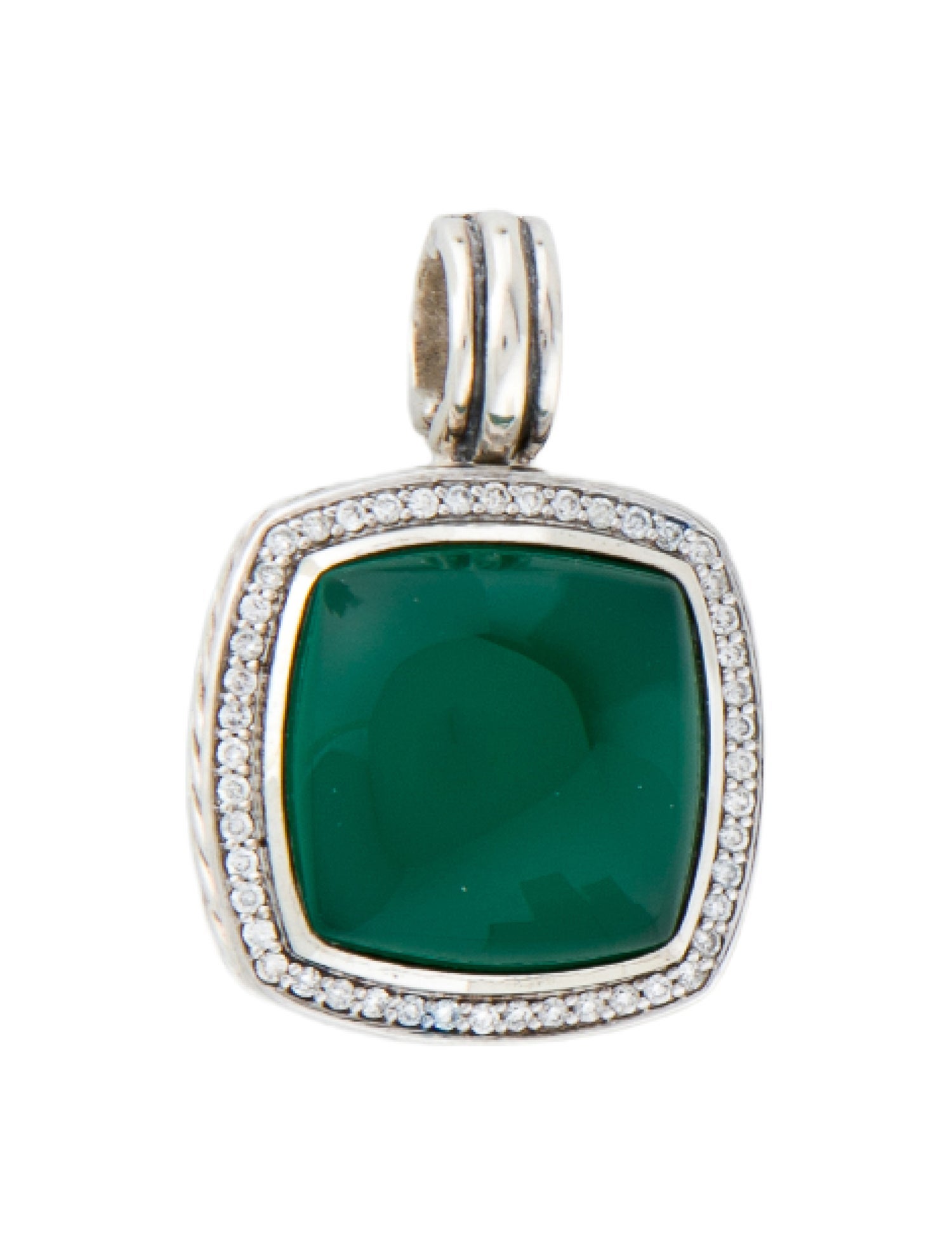 David Yurman Dyed Chalcedony & Diamond Albion Enhancer Pendant