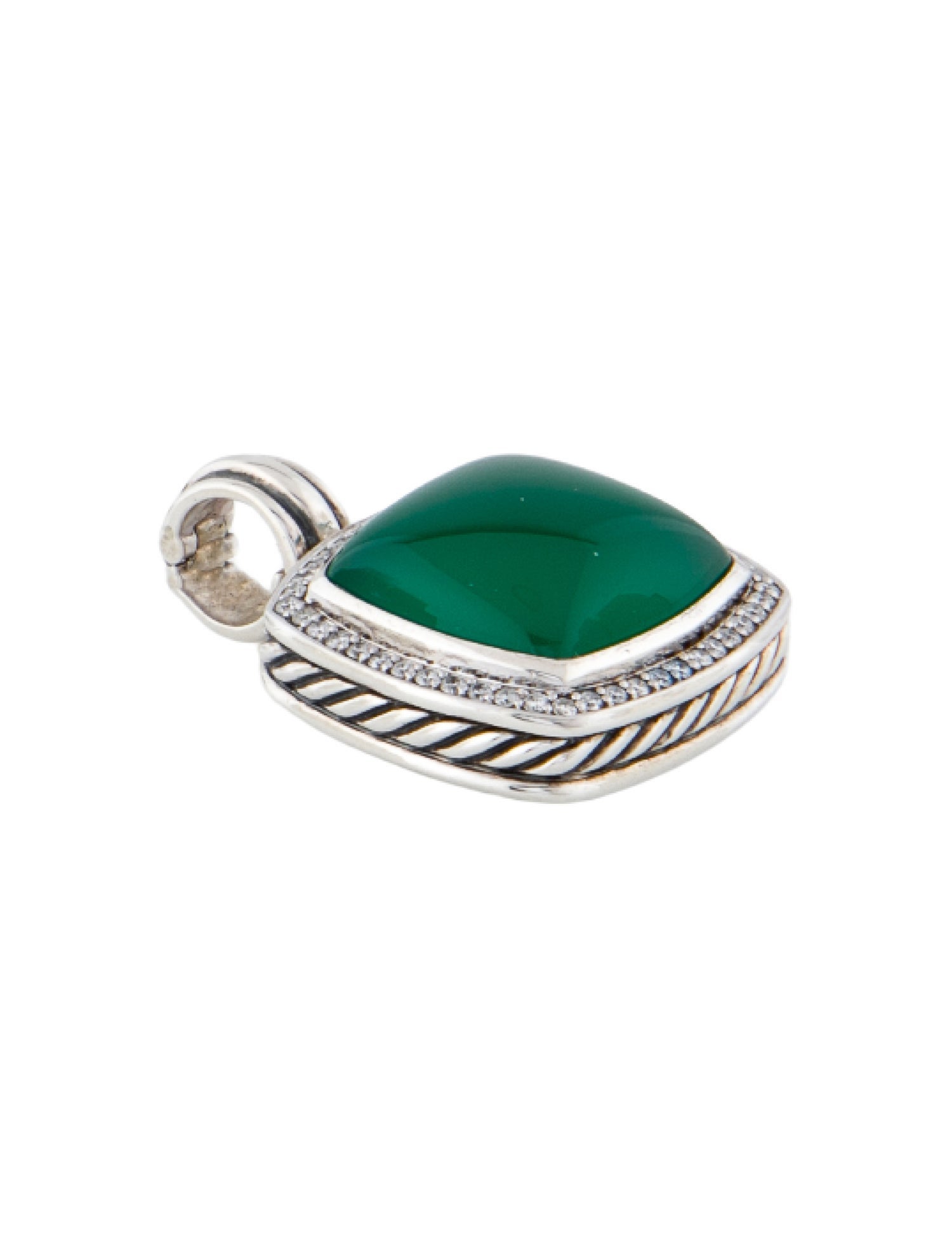 David Yurman Dyed Chalcedony & Diamond Albion Enhancer Pendant