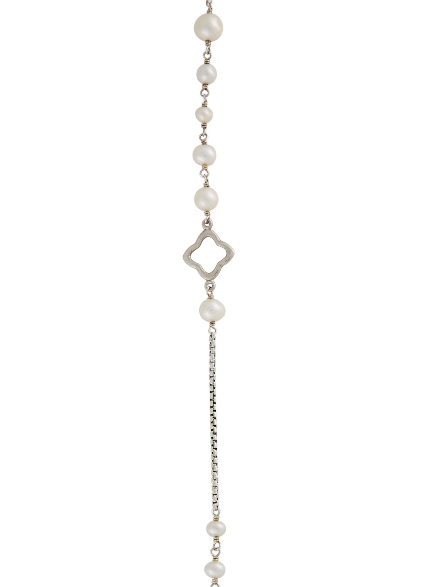 David Yurman Pearl Quatrefoil Long Station Necklace
