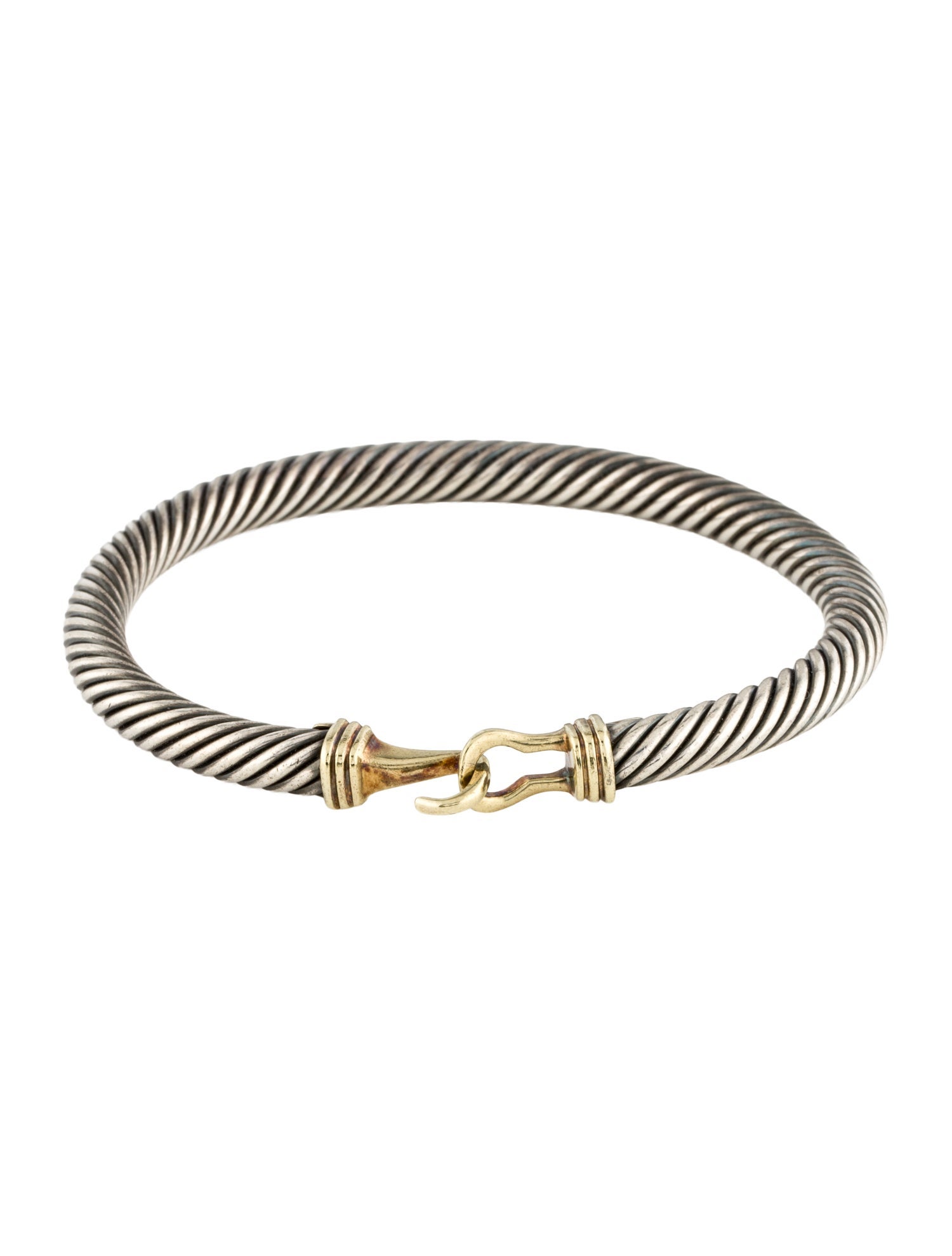 David Yurman Two-Tone Buckle Classic Cable Bracelet