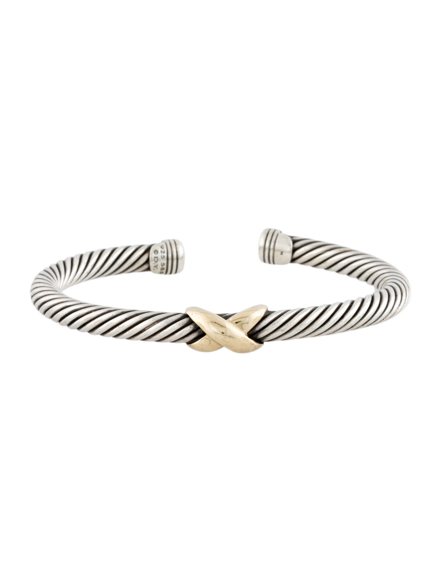 David Yurman X Classic Cable Station Cuff Bracelet