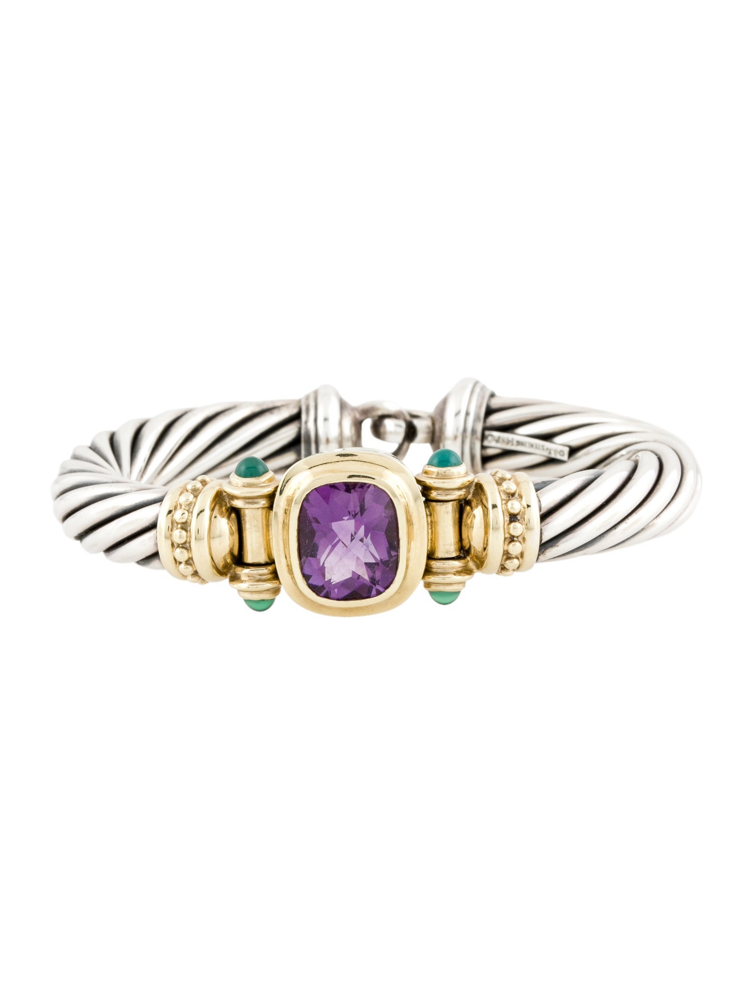 David Yurman Amethyst & Dyed Chalcedony Renaissance Bangle