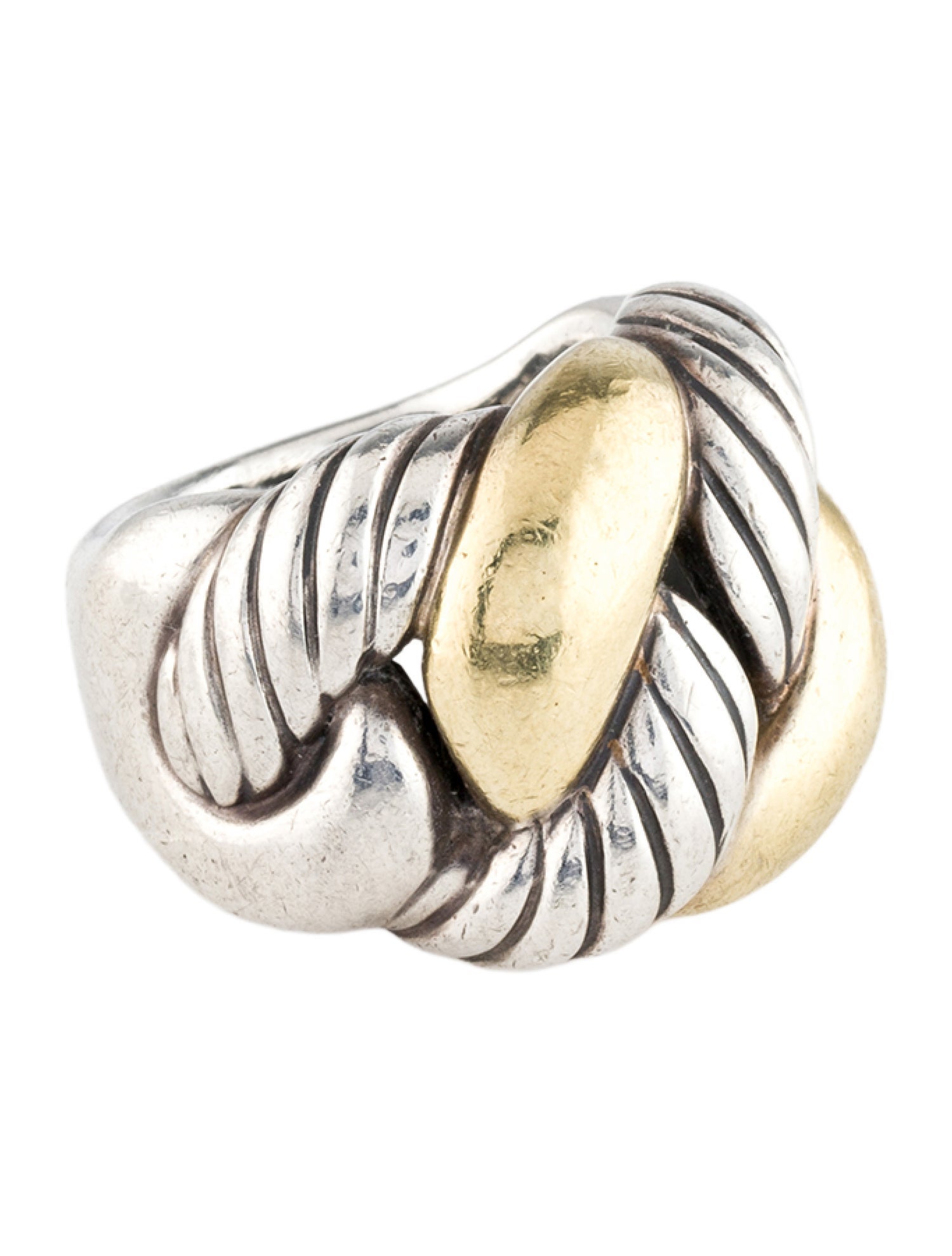 David Yurman Two-Tone Belmont Curb Link Ring