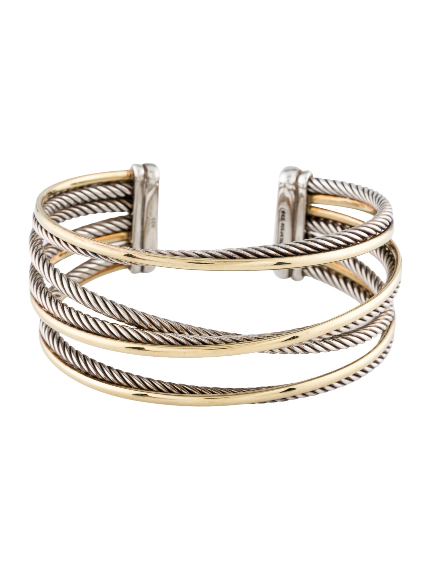 David Yurman Two-Tone Crossover Cuff Bracelet