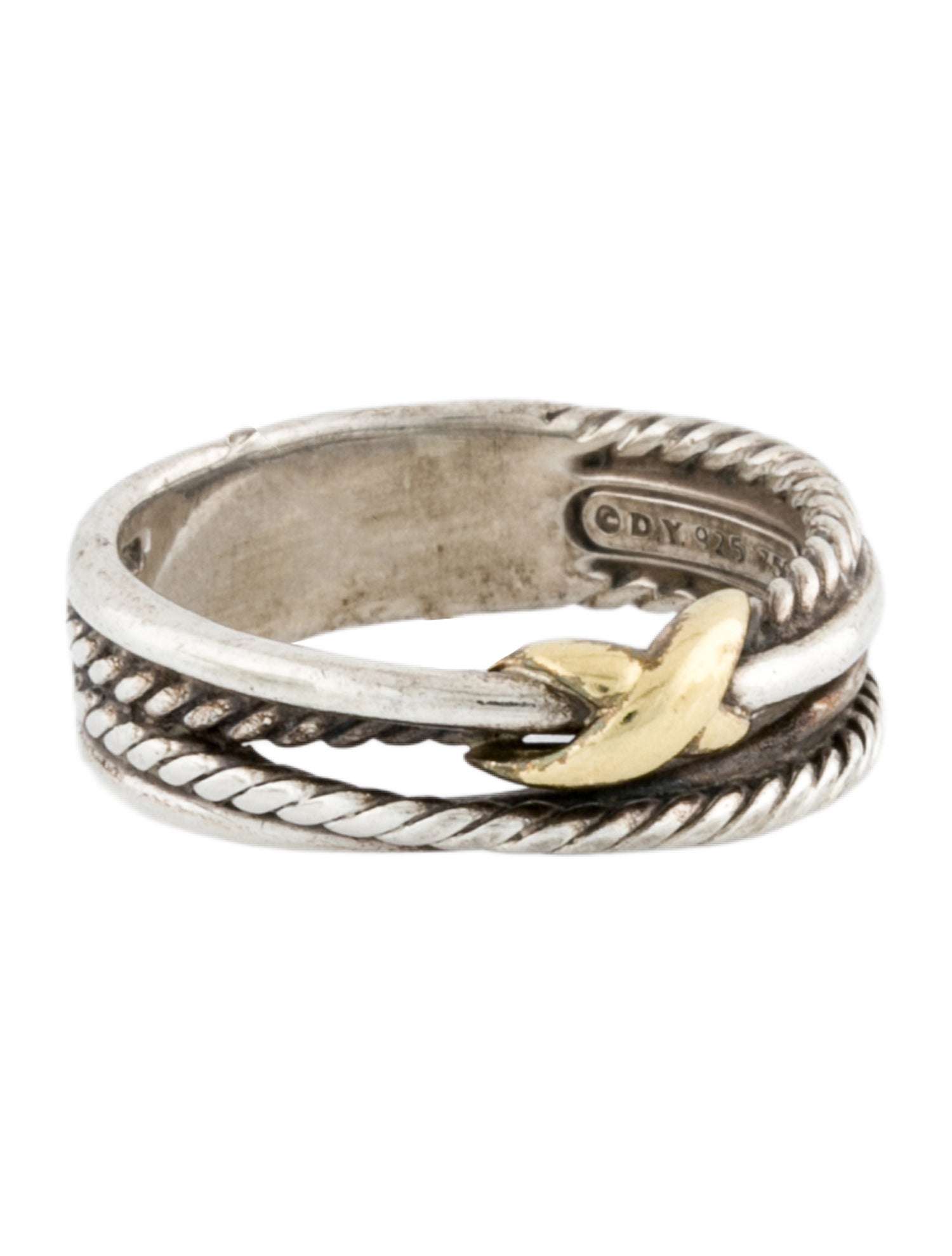 David Yurman Two-Tone X Crossover Band